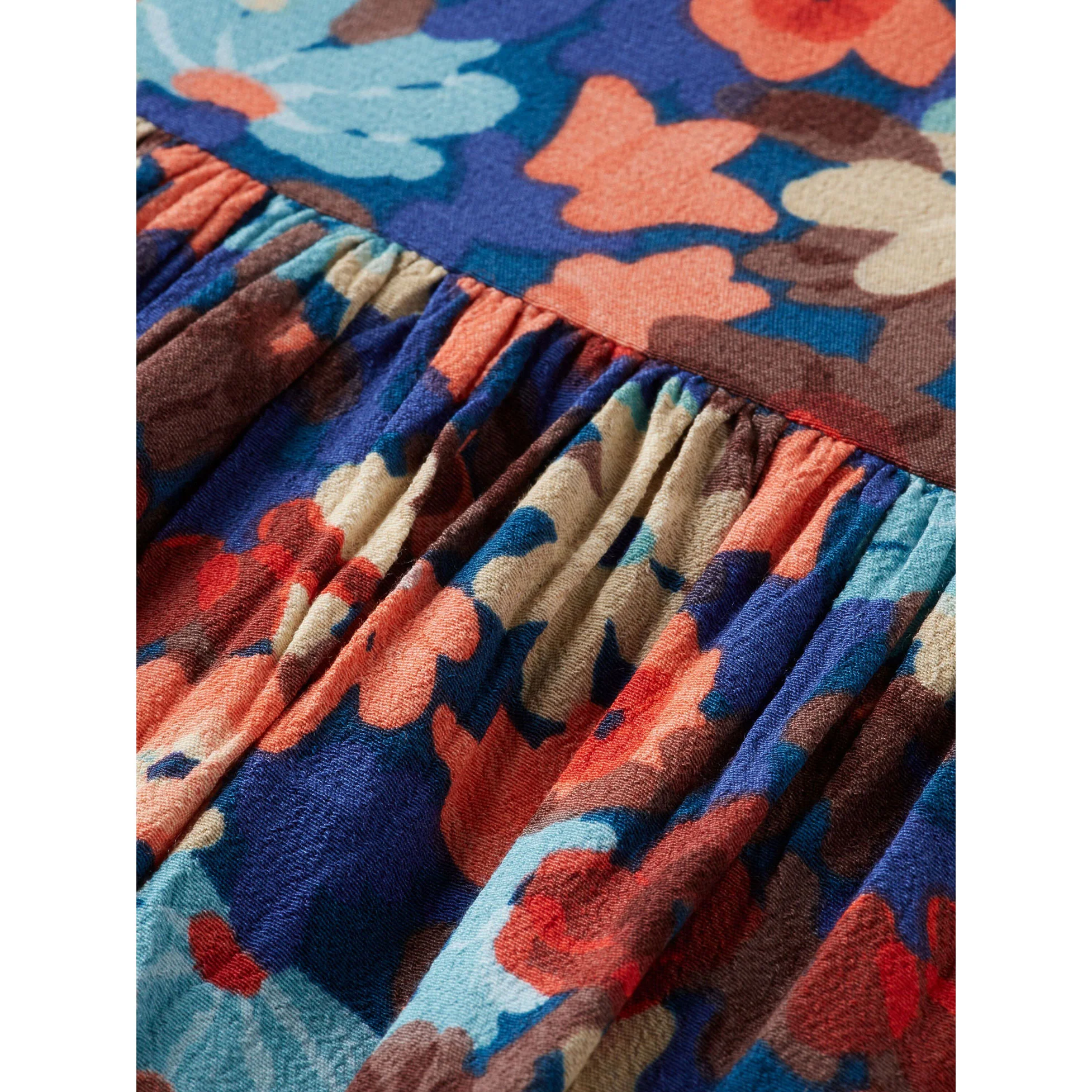 Scotch Shrunk Blue Floral Printed Viscose Midi Dress - Image 2