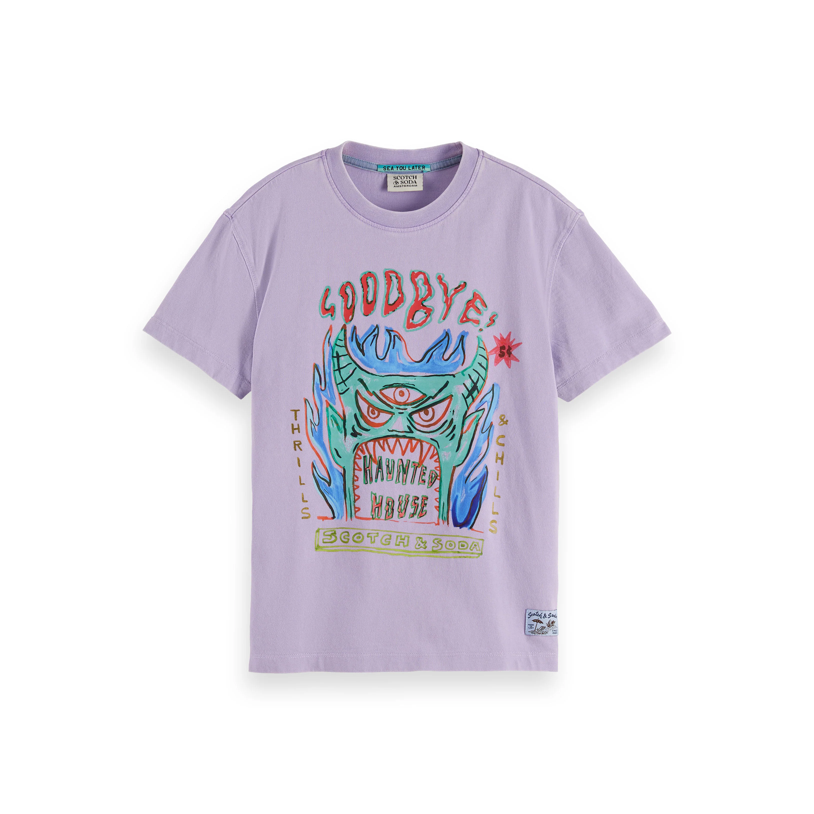Scotch Shrunk Bright Lavender Artwork T-Shirt