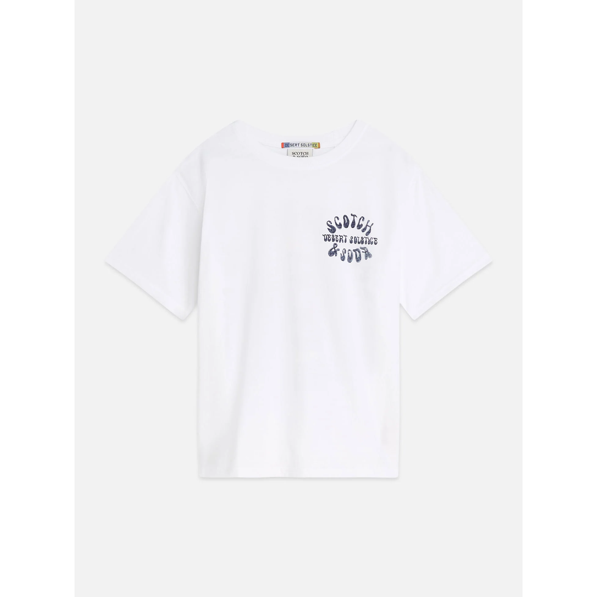 Scotch Shrunk Bright White Front And Back Artwork T-Shirt