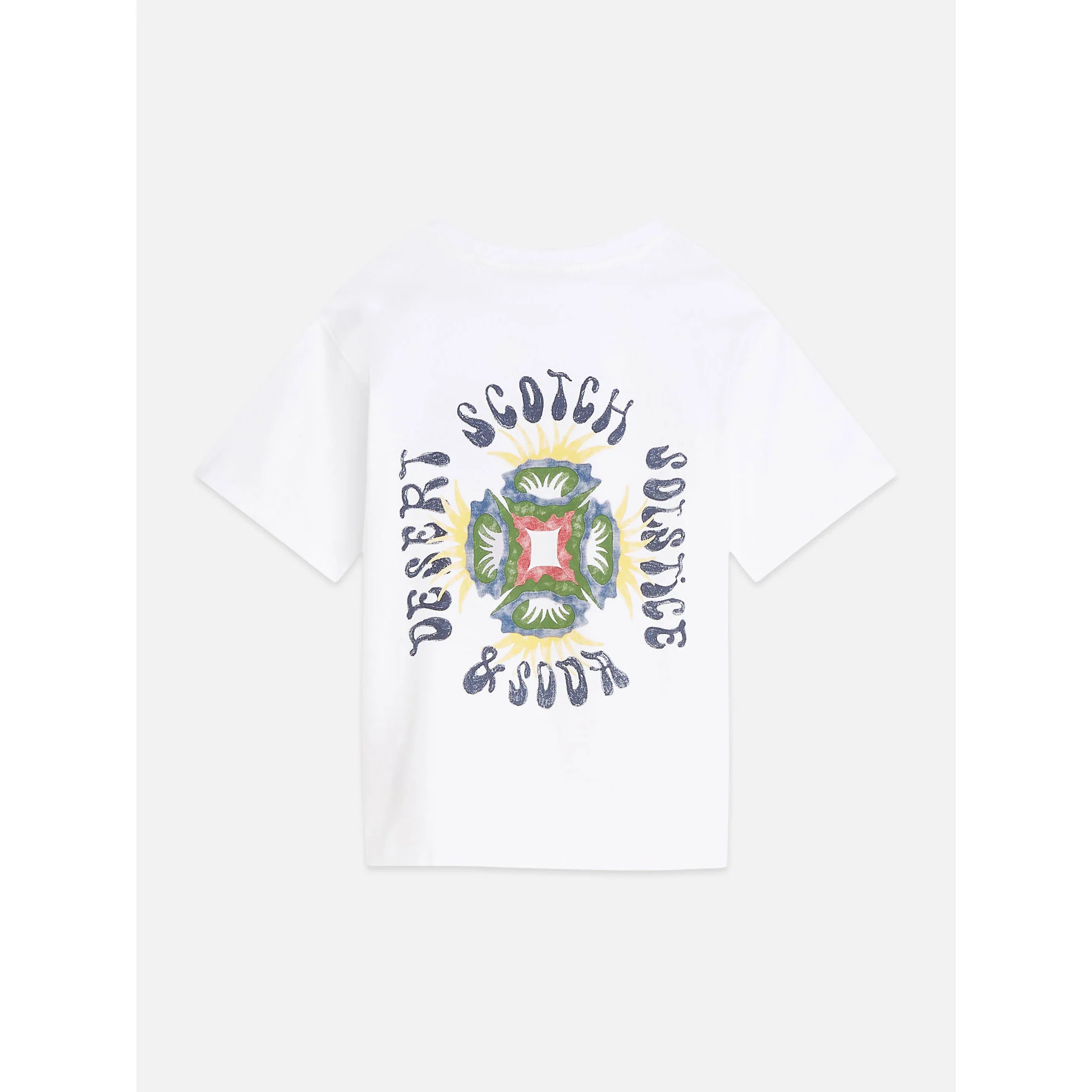Scotch Shrunk Bright White Front And Back Artwork T-Shirt - Image 2