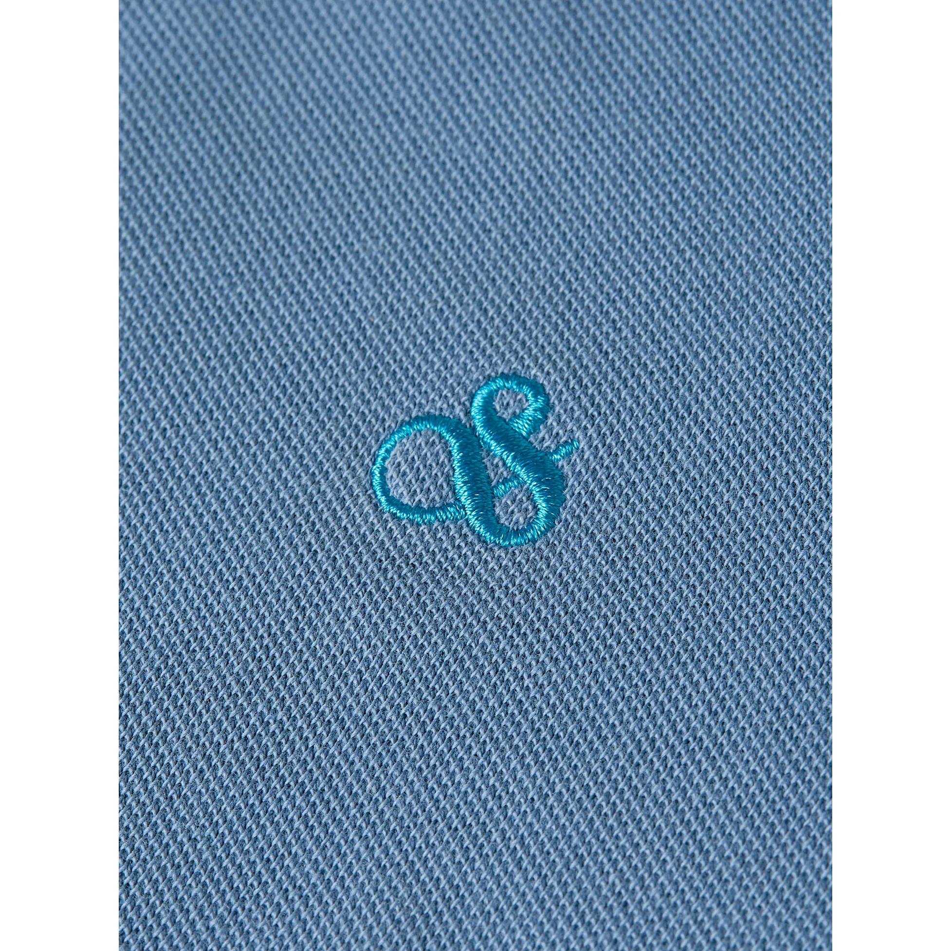 Scotch Shrunk Captain Blue Embroidery Pique Polo - Image 3