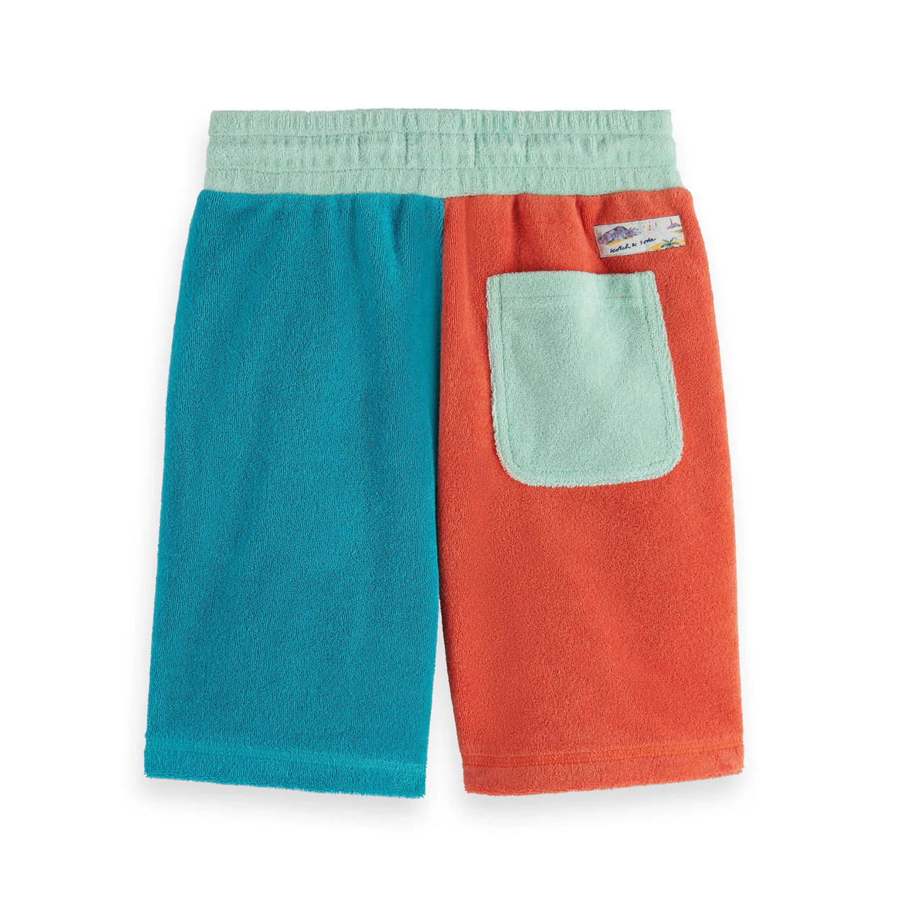 Scotch Shrunk Color Block Towelling Sweat Shorts - Image 2