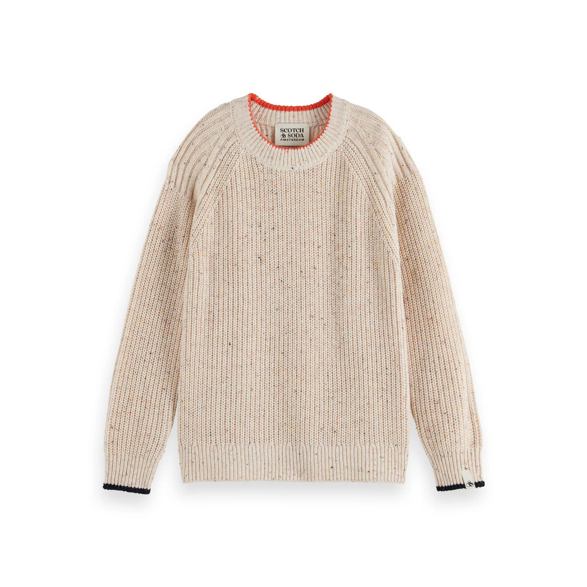 Scotch Shrunk Ecru Rib Knit Pullover