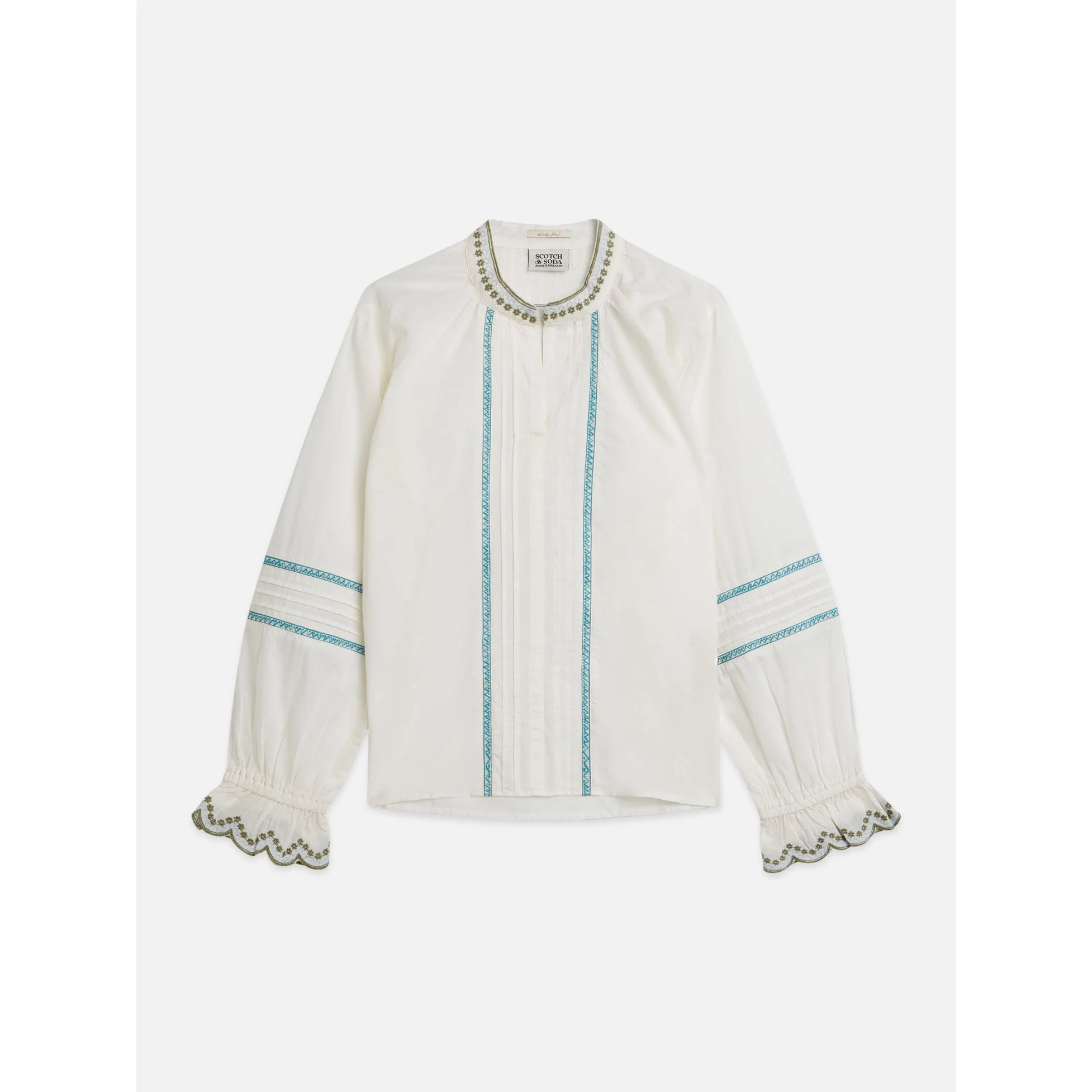 Scotch Shrunk Eggnog Embroidered Cuff Shirt