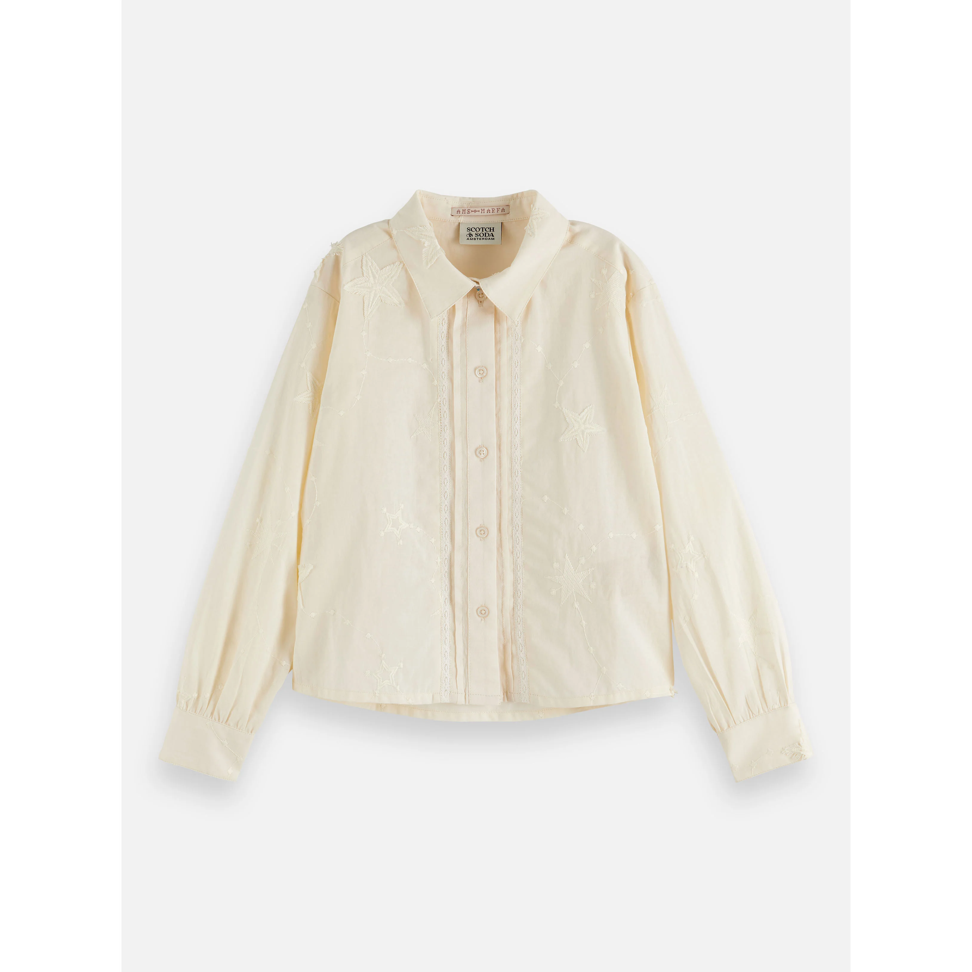 Scotch Shrunk Eggnog Fringe Embroidered Shirt