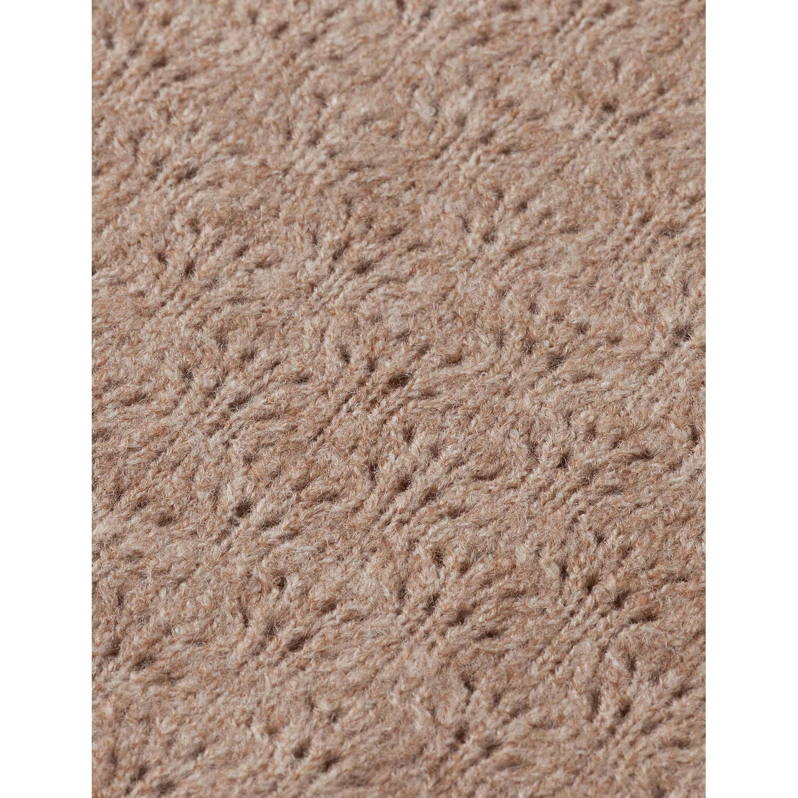Scotch Shrunk Eggnog Melange Ajour-Knitted Pullover - Image 3