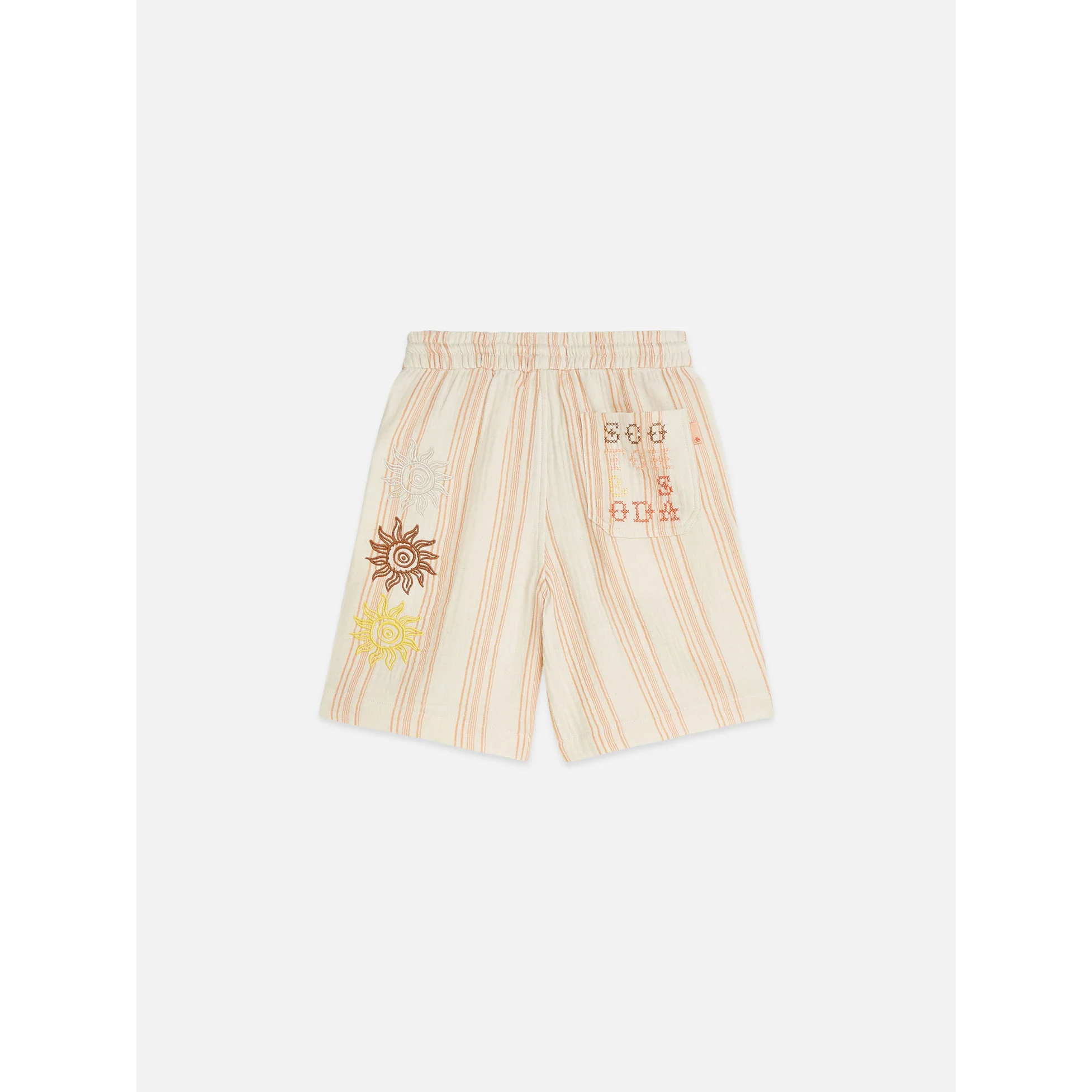 Scotch Shrunk Eggnog Stripe Embroidery Shorts - Image 2