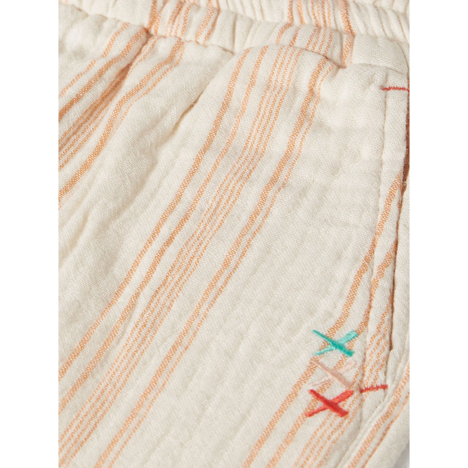 Scotch Shrunk Eggnog Stripe Embroidery Shorts - Image 3