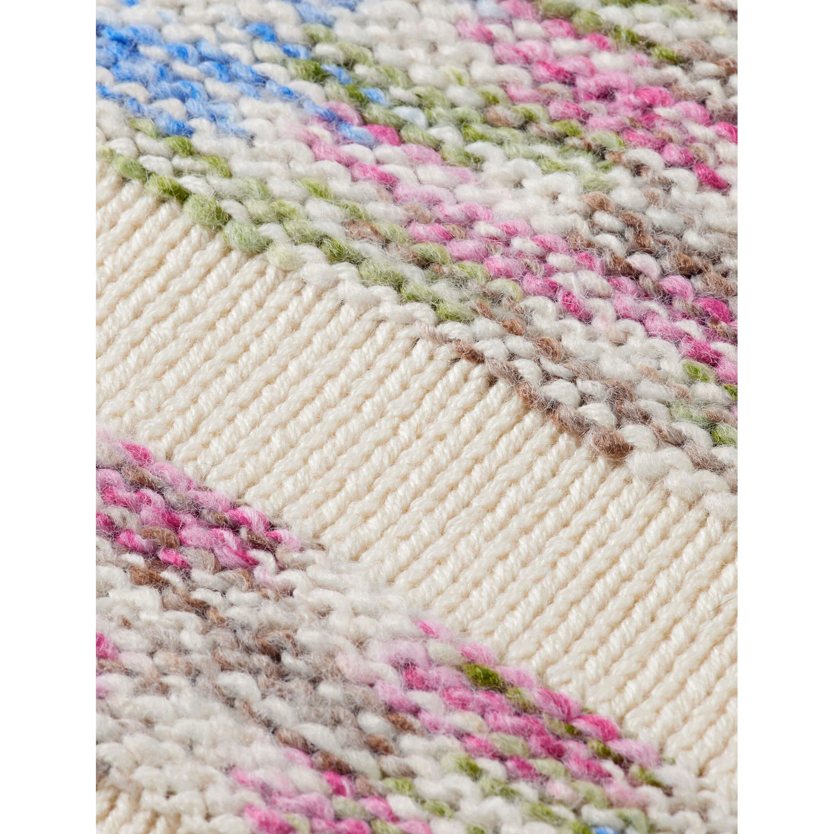 Scotch Shrunk Eggnog  Yarn Striped Pullover - Image 3