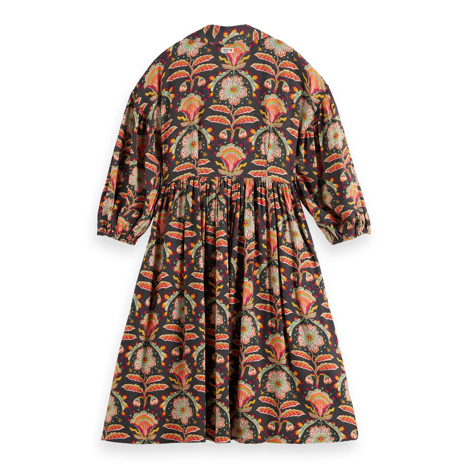 Scotch Shrunk Green Flower Printed Viscose Midi Dress - Image 2