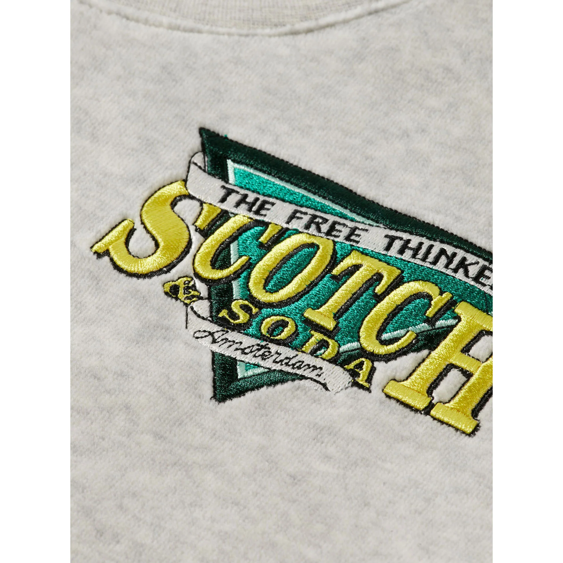 Scotch Shrunk Grey Towelling Sweatshirt - Image 3