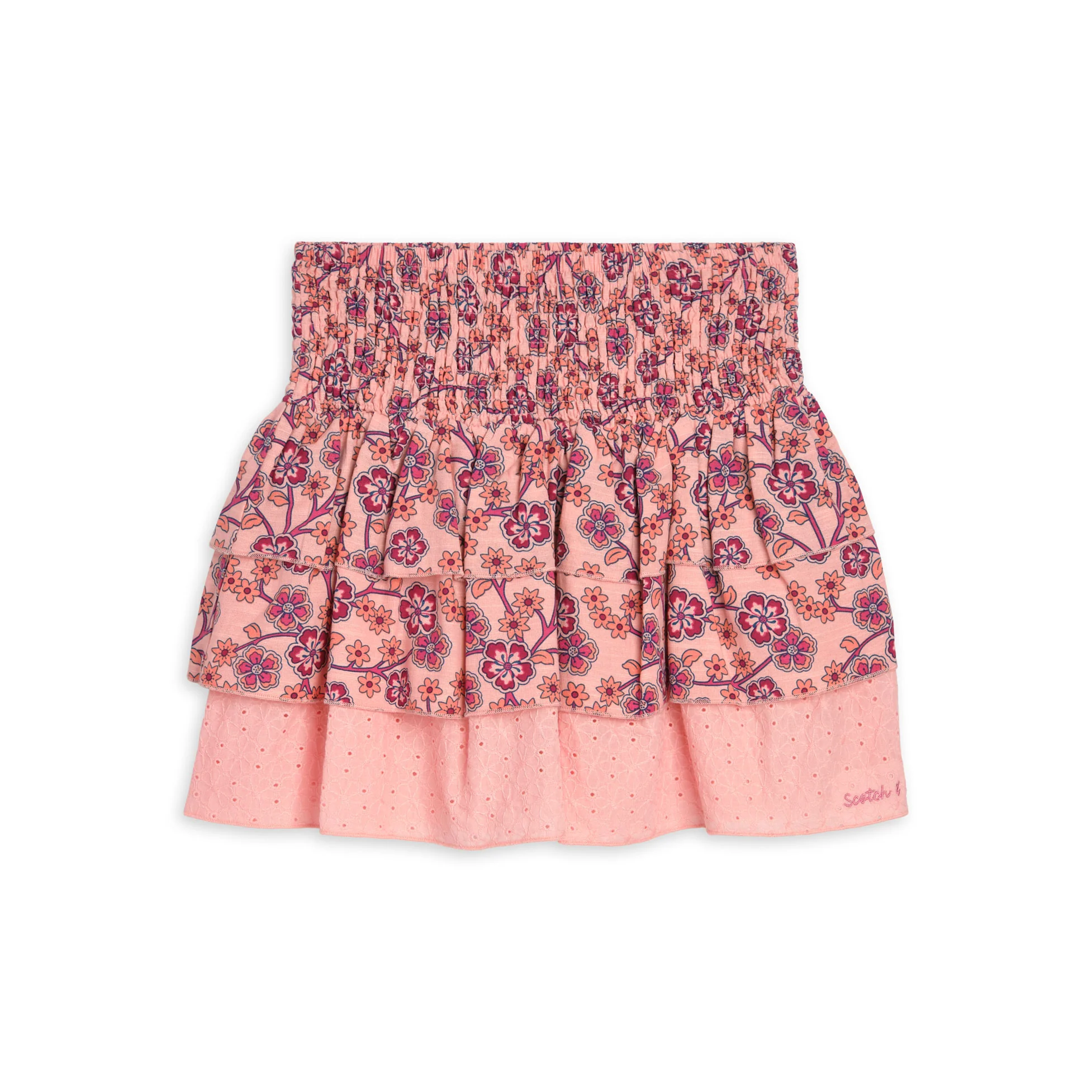 Scotch Shrunk Impatiens Pink Smocked Skirt