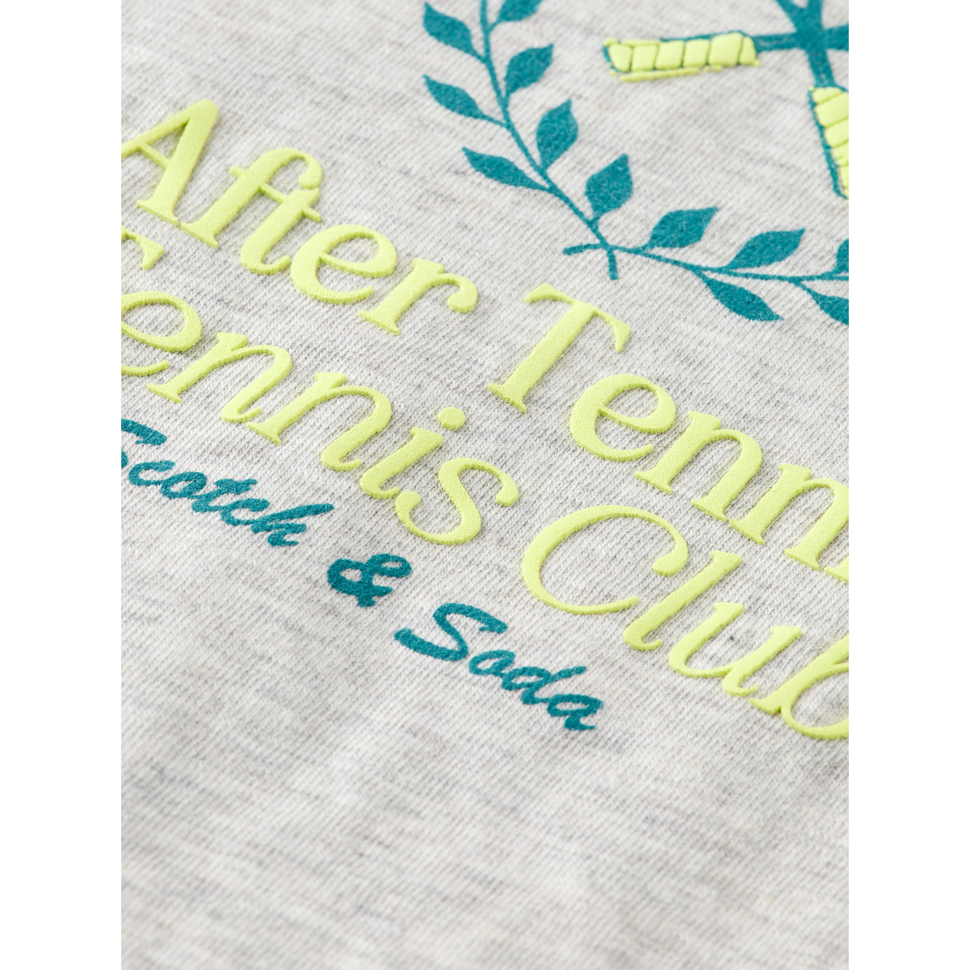 Scotch Shrunk Light Grey Melange Artwork T-Shirt - Image 2