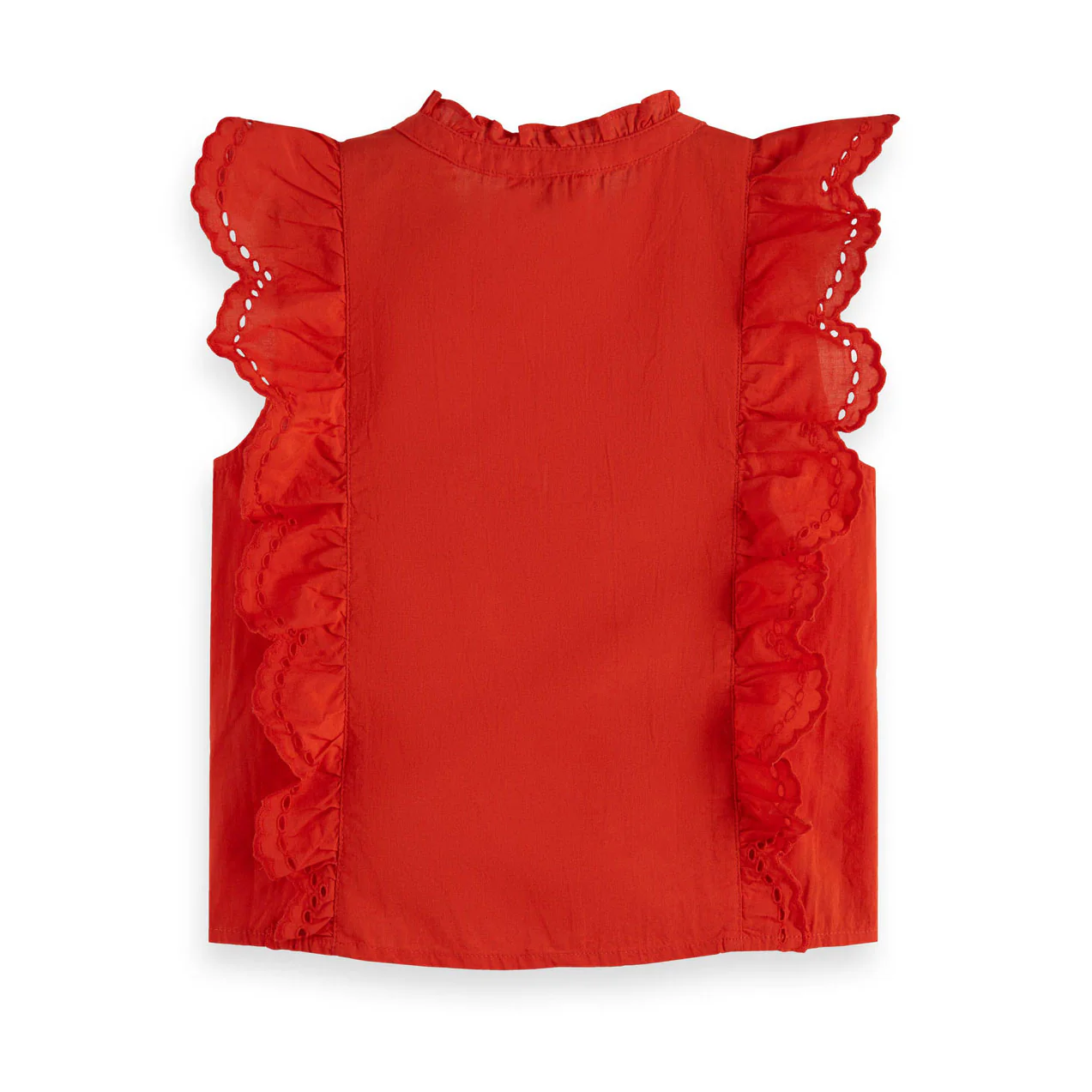 Scotch Shrunk Lobster Red Sleeveless Broderie Anglaise Top - Image 2