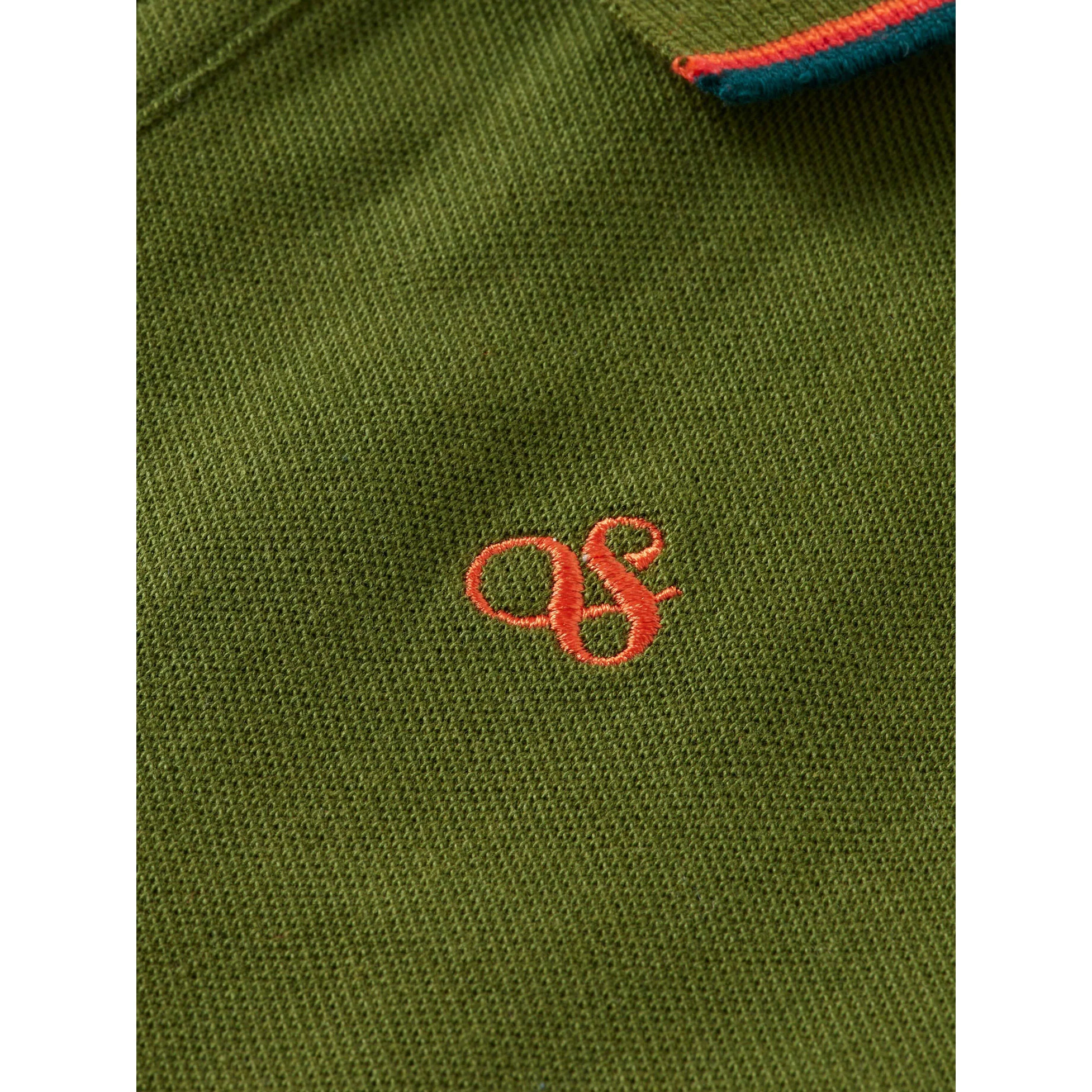 Scotch Shrunk Military Long Sleeve Polo With Tipping - Image 3