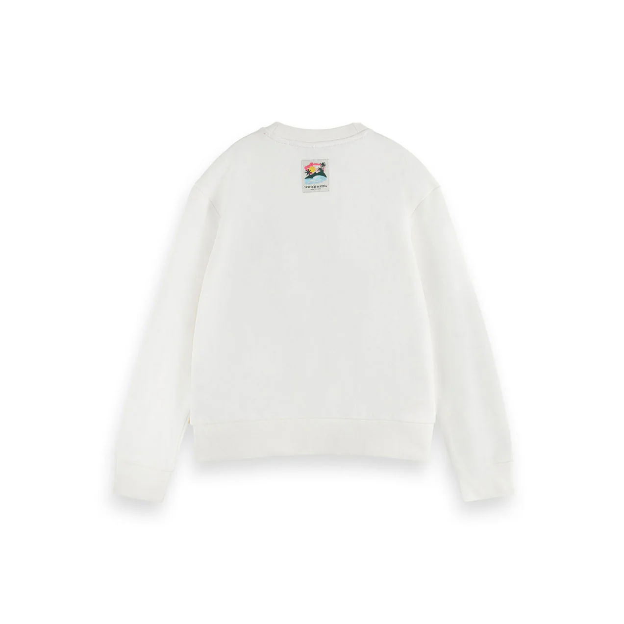 Scotch Shrunk  Off White Beach Hut Embroidered Sweatshirt - Image 2