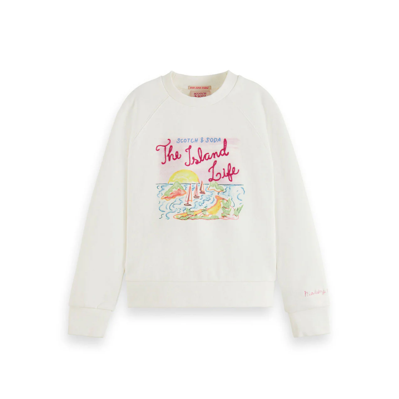 Scotch Shrunk Off White Island Life Relaxed Sweatshirt