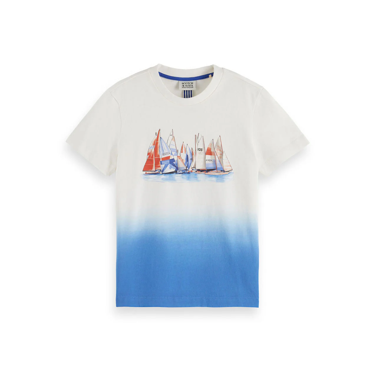 Scotch Shrunk  Off White Ombre Print Tee