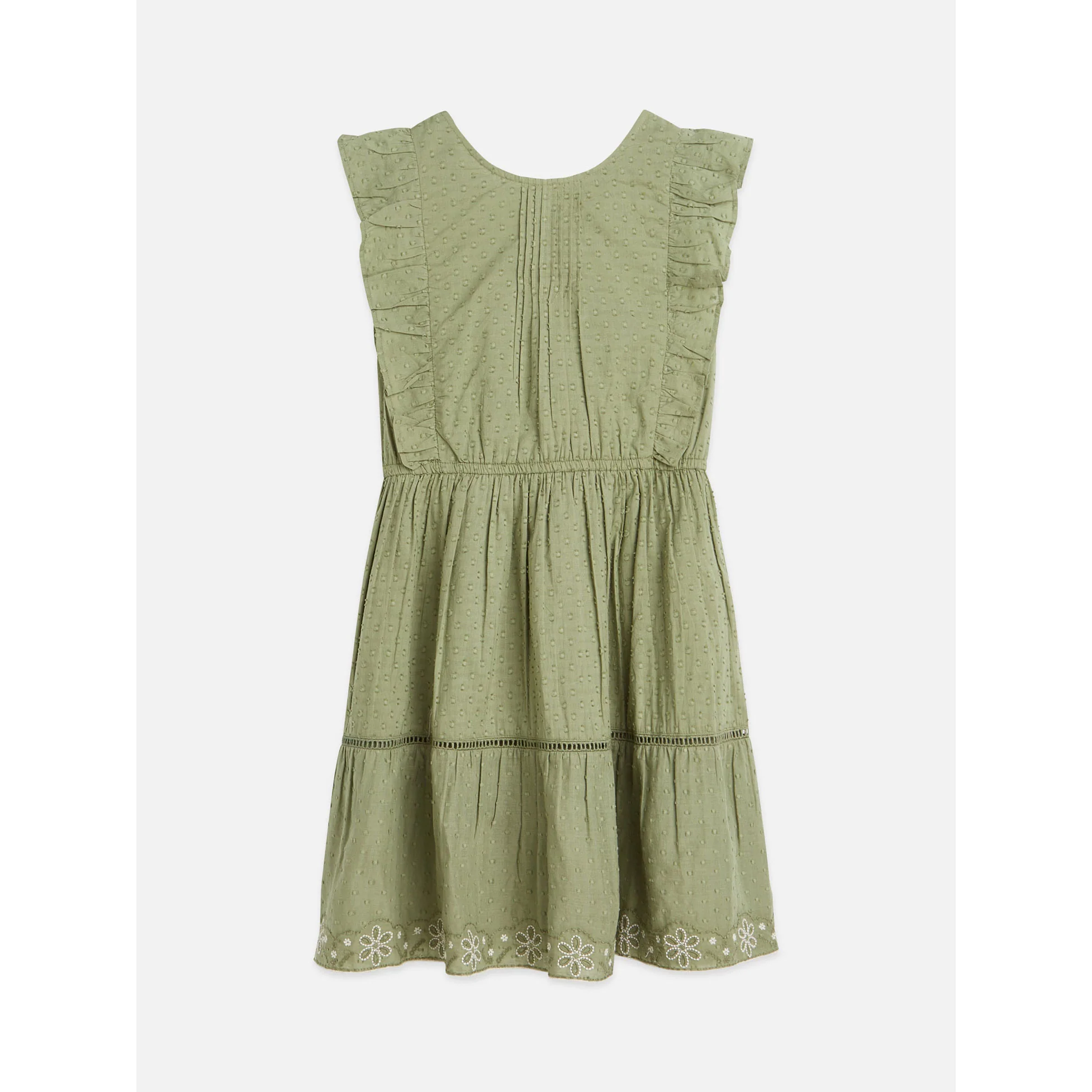 Scotch Shrunk Oil Green Jacquard Dress