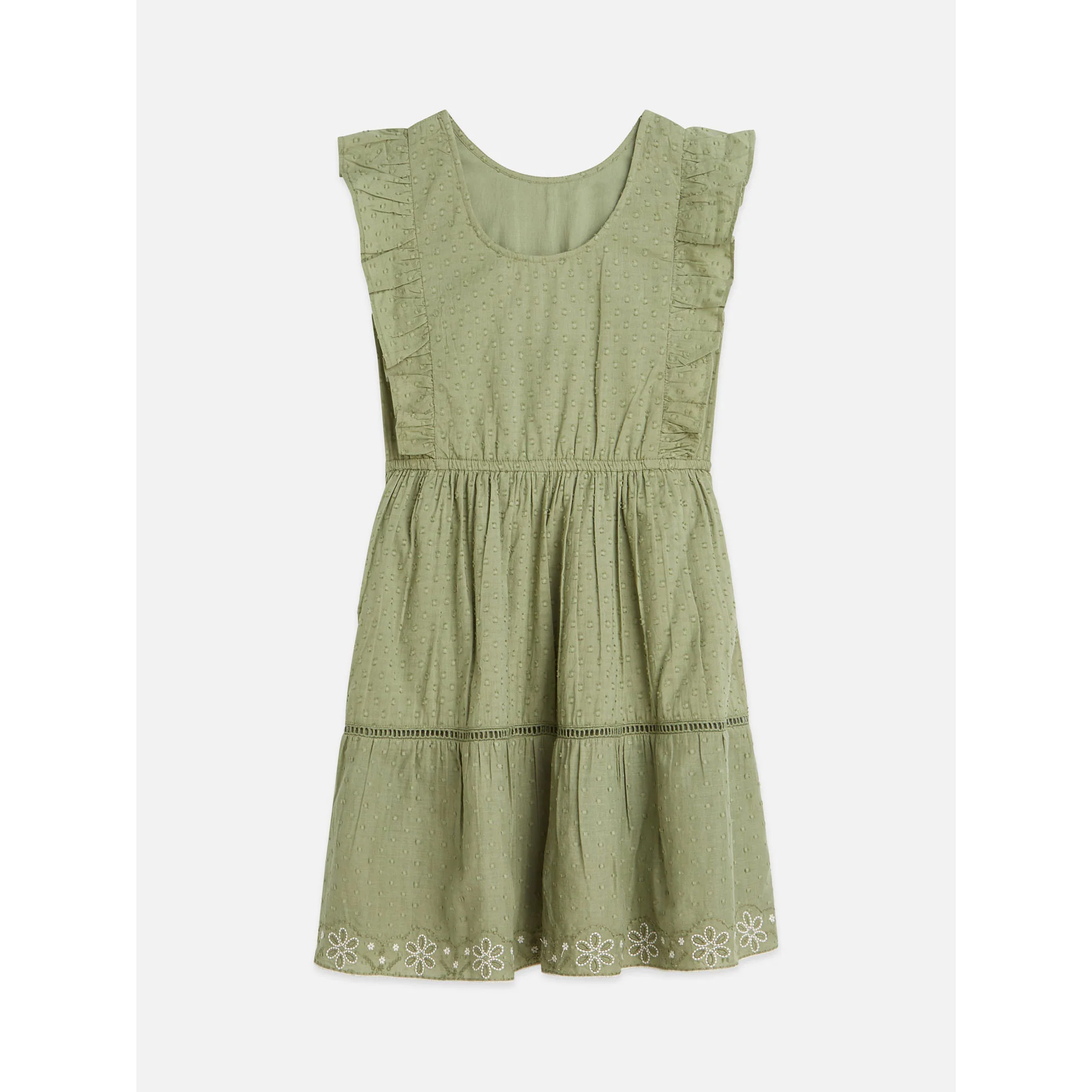 Scotch Shrunk Oil Green Jacquard Dress - Image 3