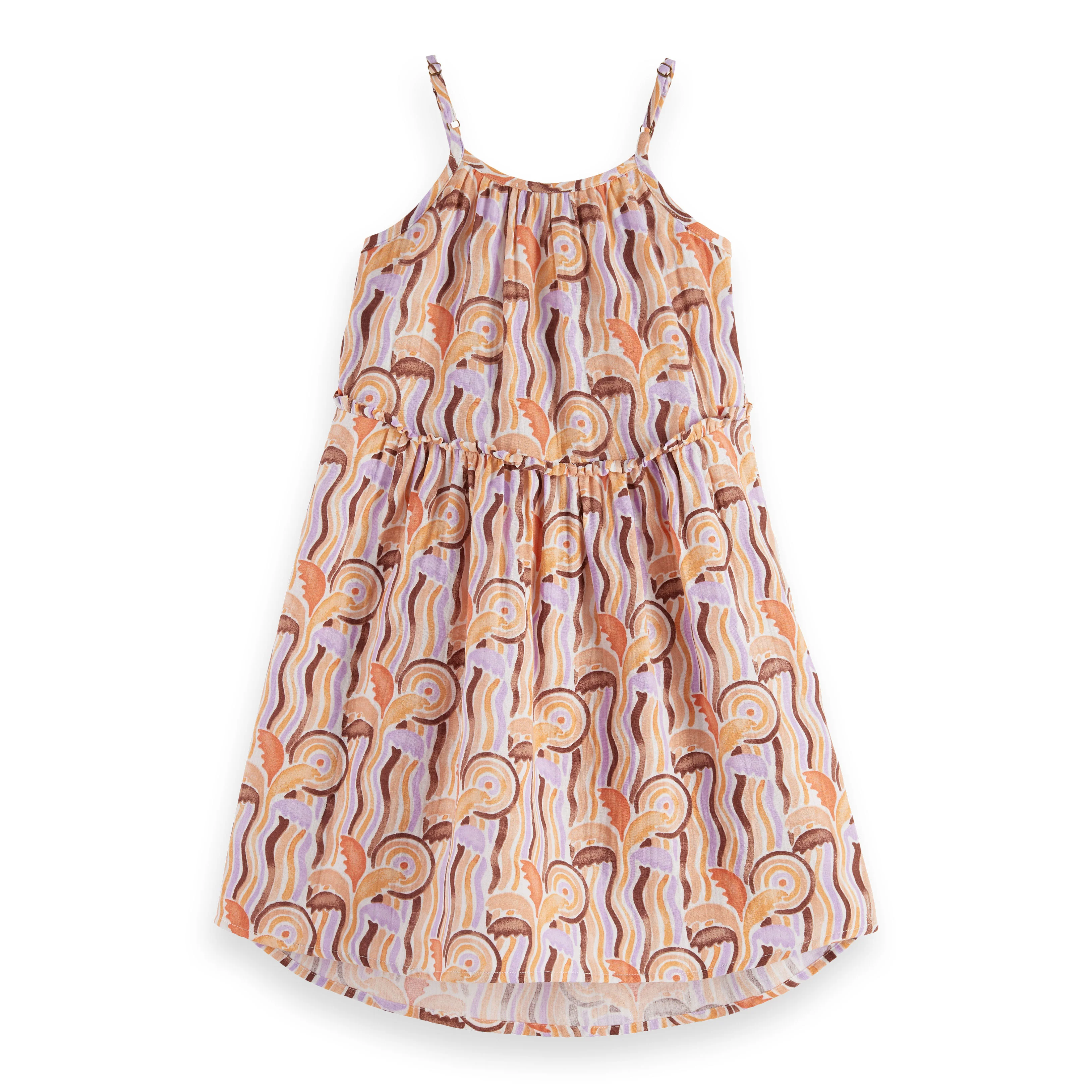 Scotch Shrunk Palm Swirl Crinkle Cotton Strap Dress - Image 2