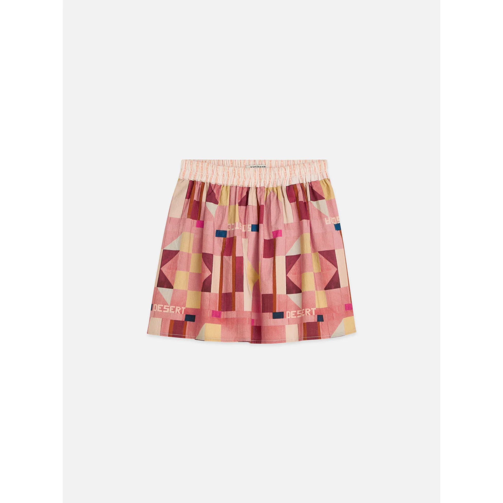Scotch Shrunk Patchwork Canyon Clay Seersucker Skirt