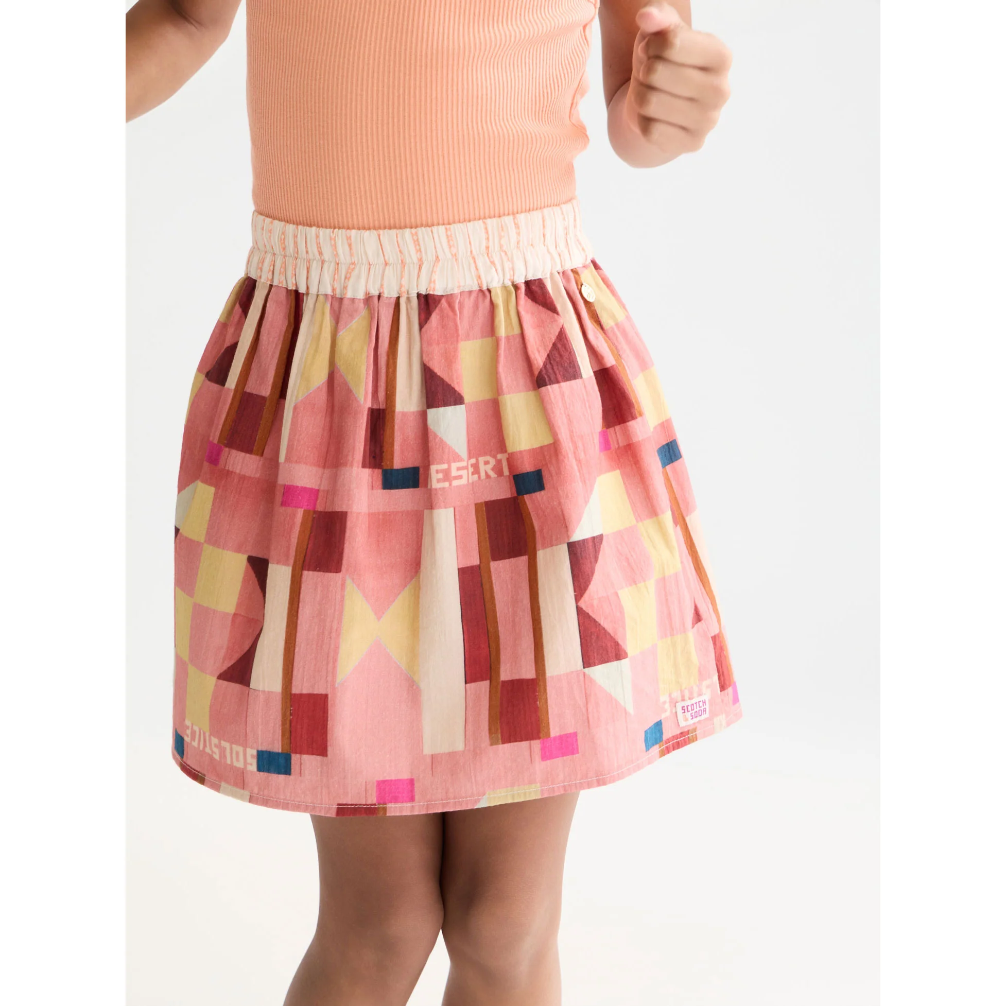 Scotch Shrunk Patchwork Canyon Clay Seersucker Skirt - Image 2