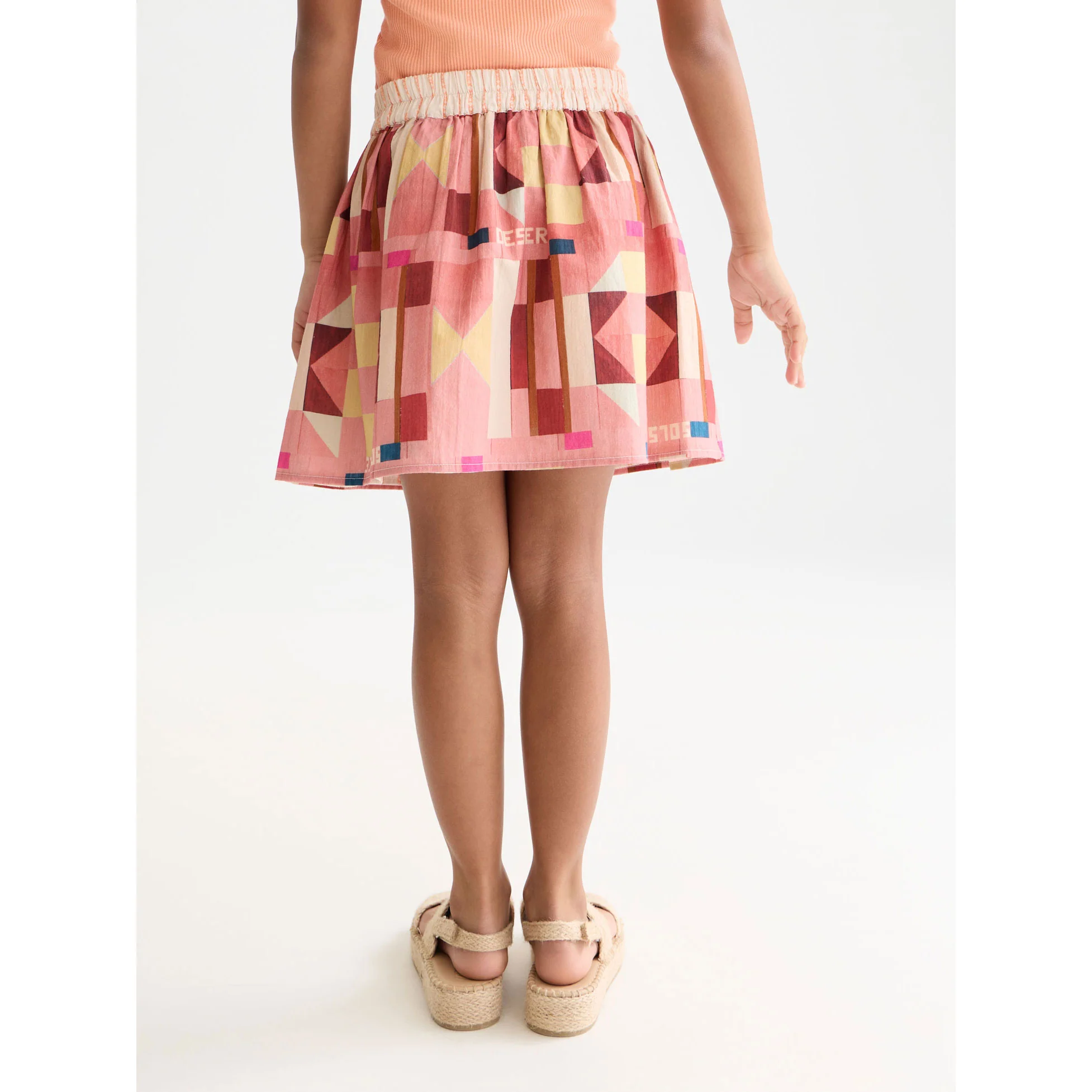 Scotch Shrunk Patchwork Canyon Clay Seersucker Skirt - Image 4