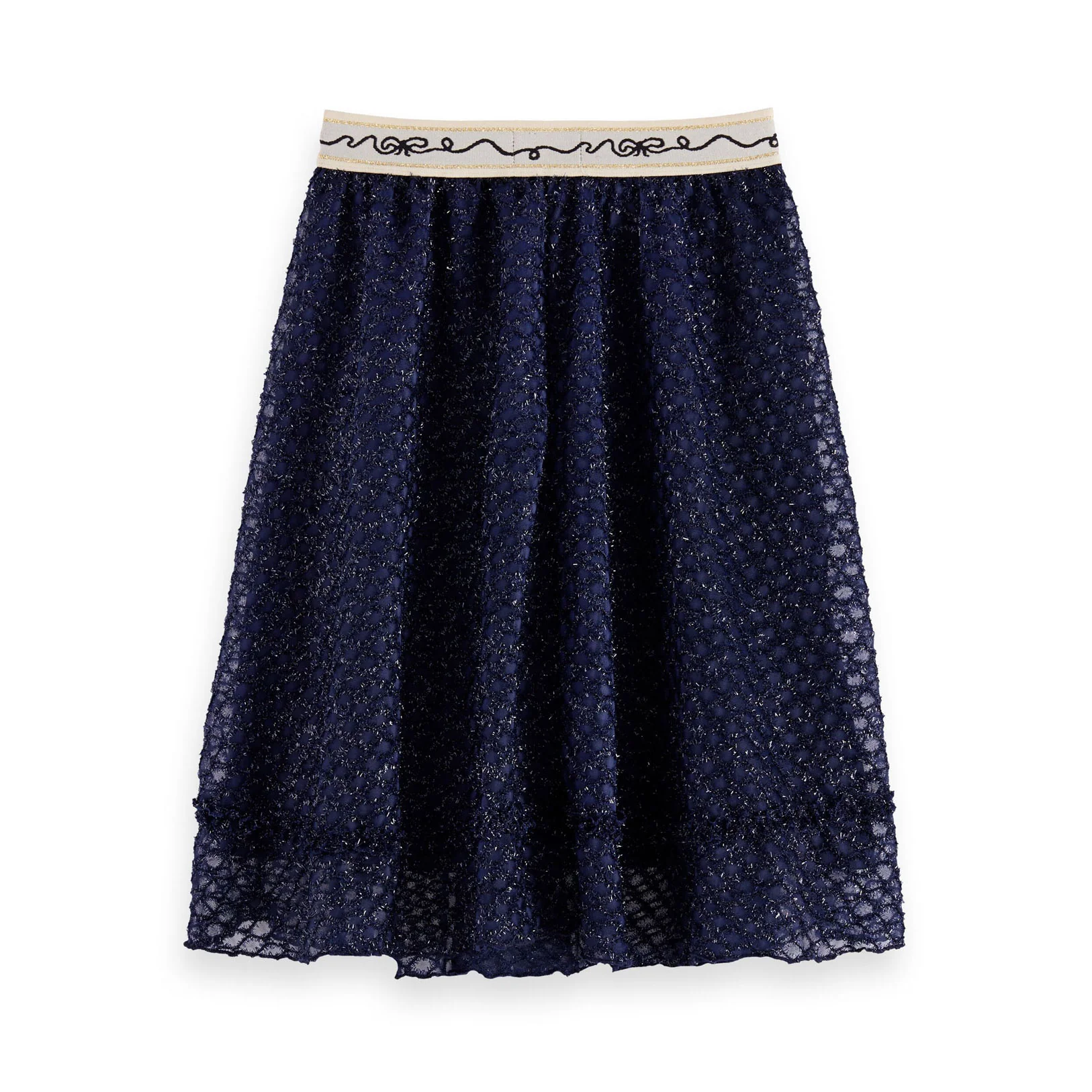 Scotch Shrunk Peacoat Fancy Lurex Midi Skirt - Image 2