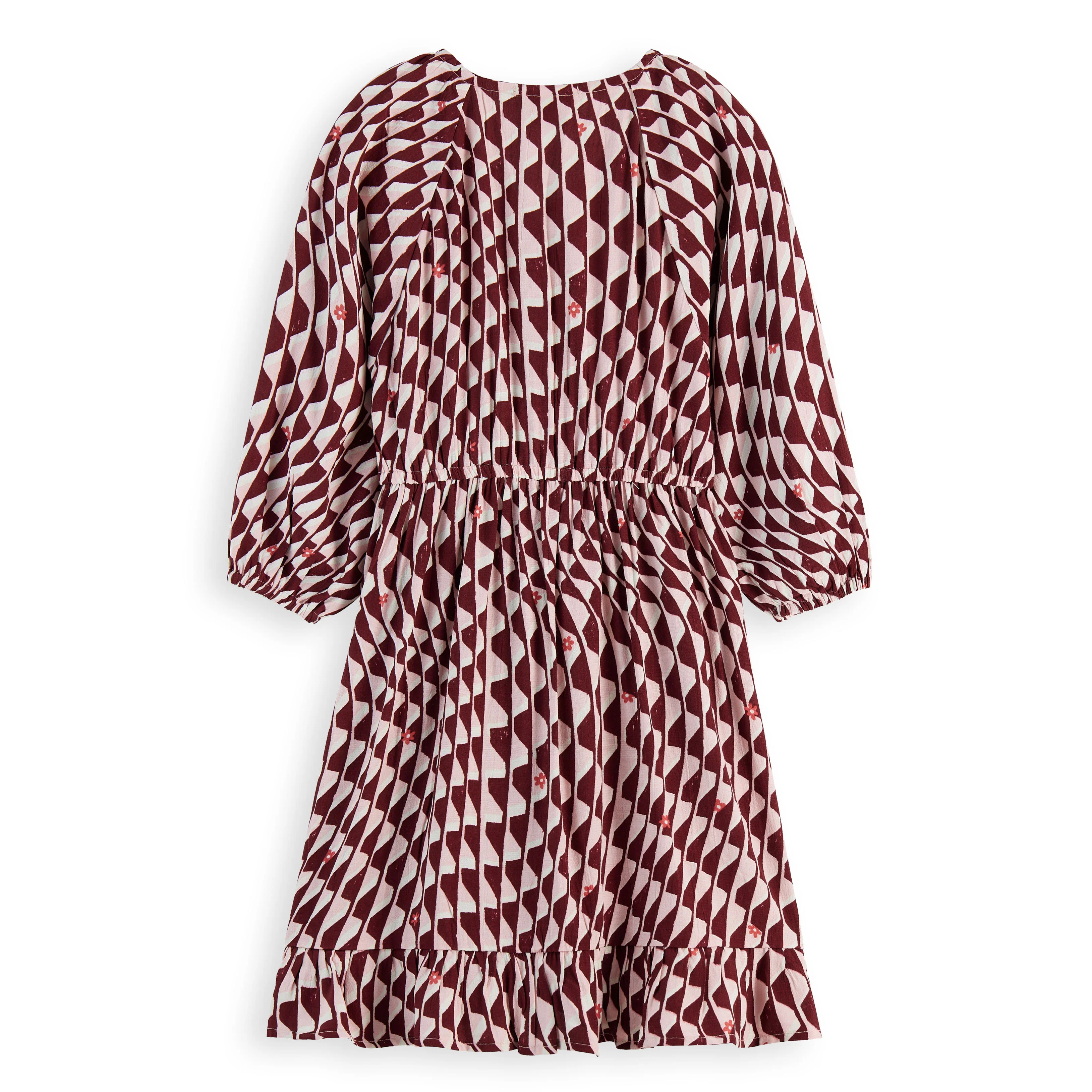 Scotch Shrunk Pink Wavy Printed Viscose Dress - Image 3