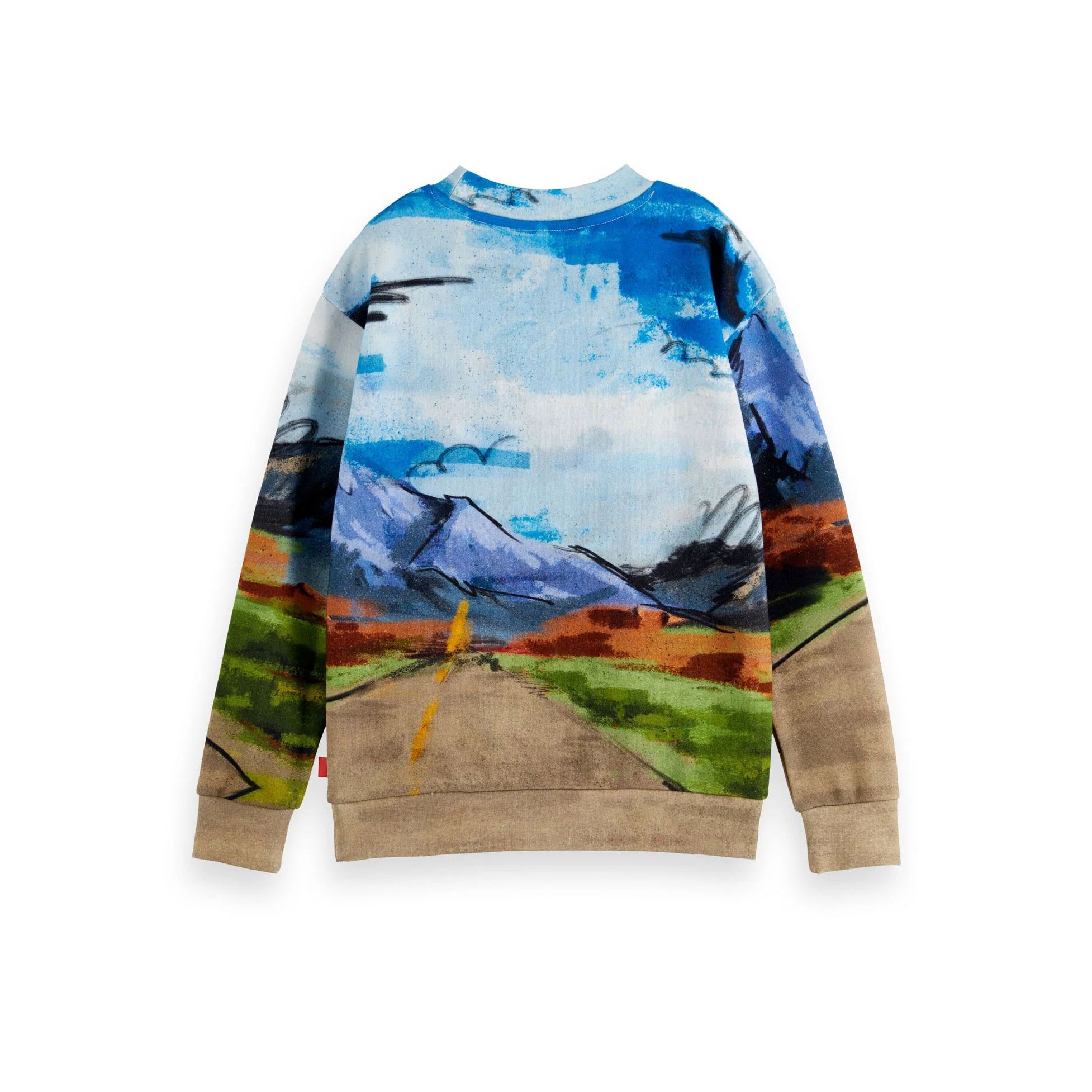 Scotch Shrunk Road Print Placed Artwork Sweatshirt - Image 3