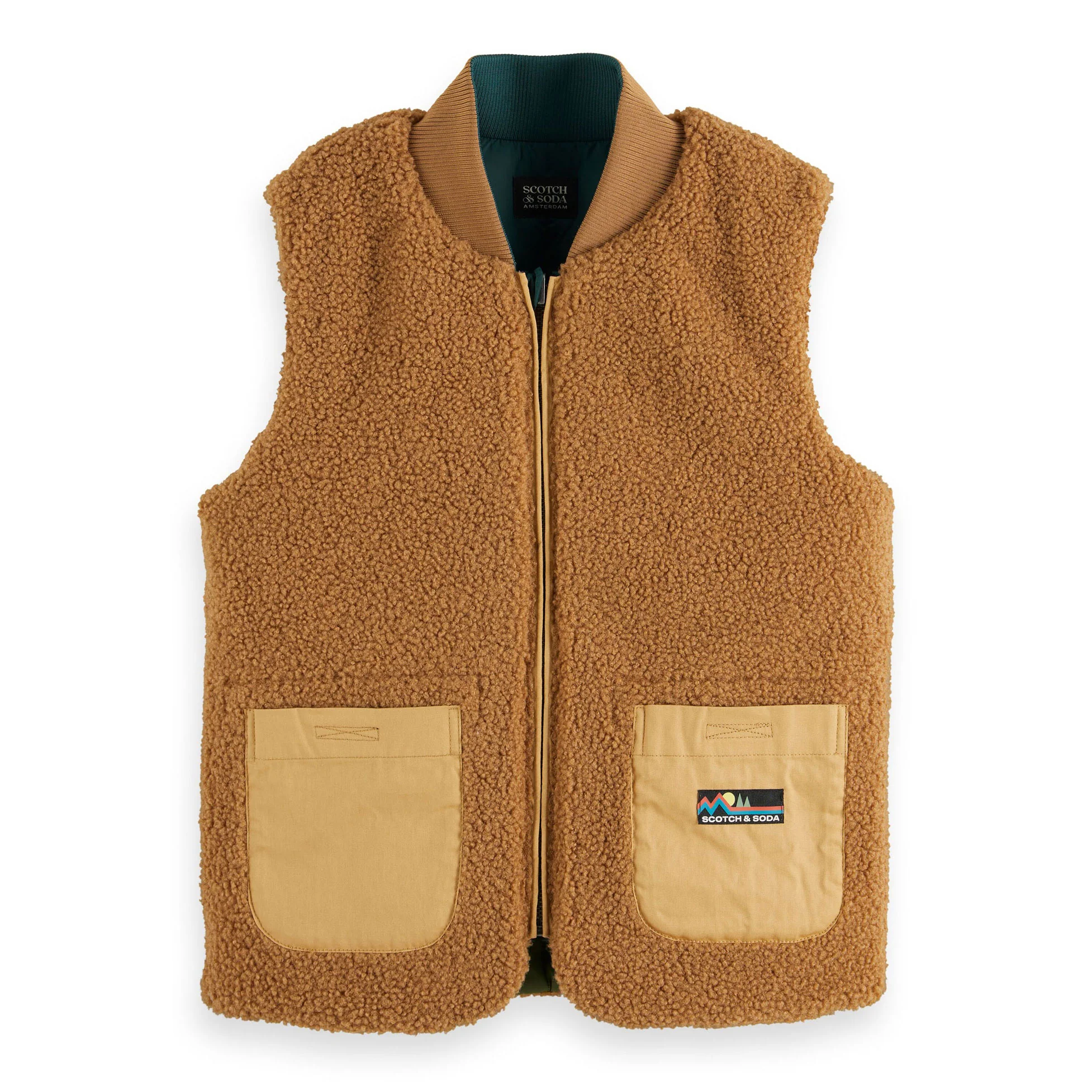 Scotch Shrunk Sand Reversible Padded Body Warmer - Image 2
