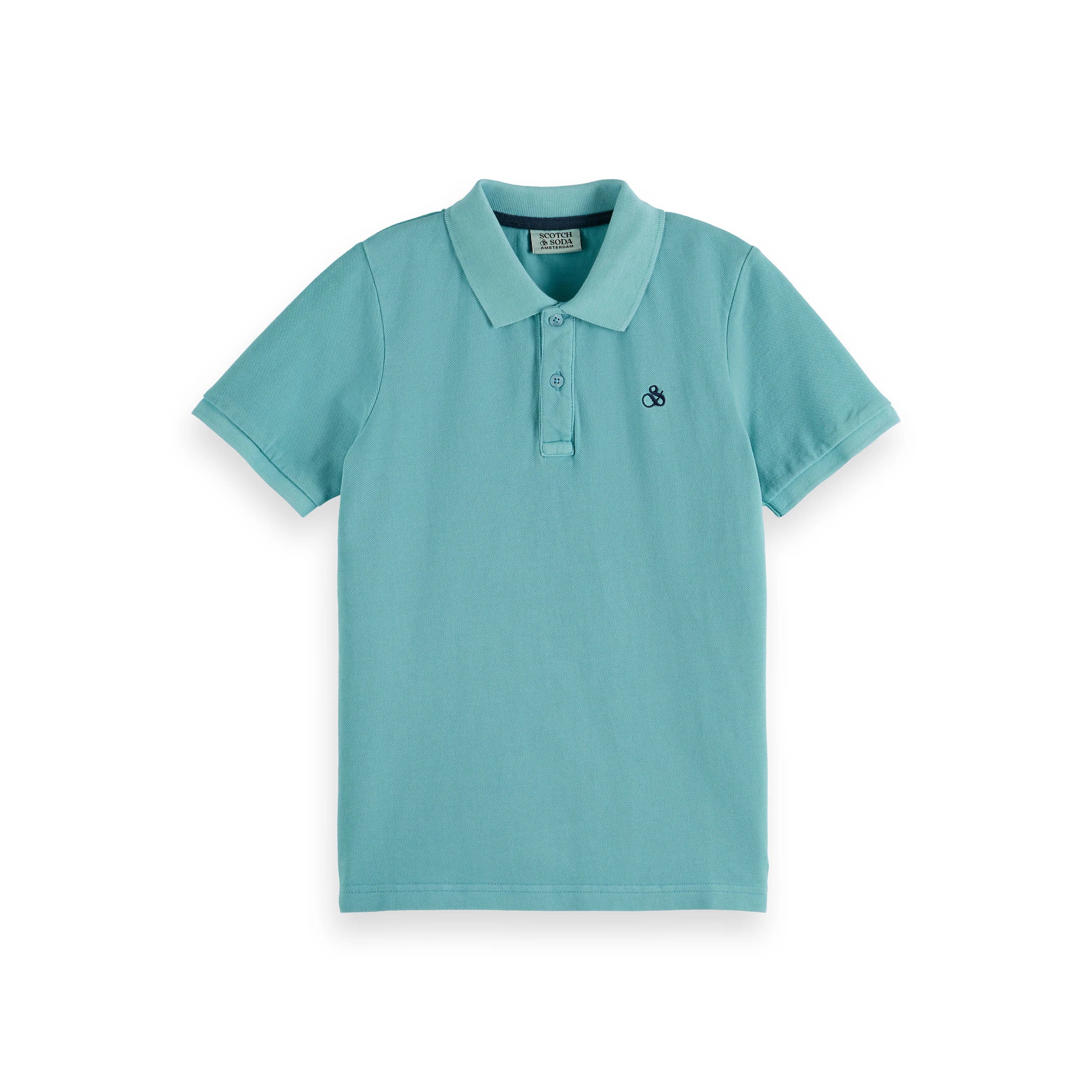 Scotch Shrunk Sea Blue Pique Polo