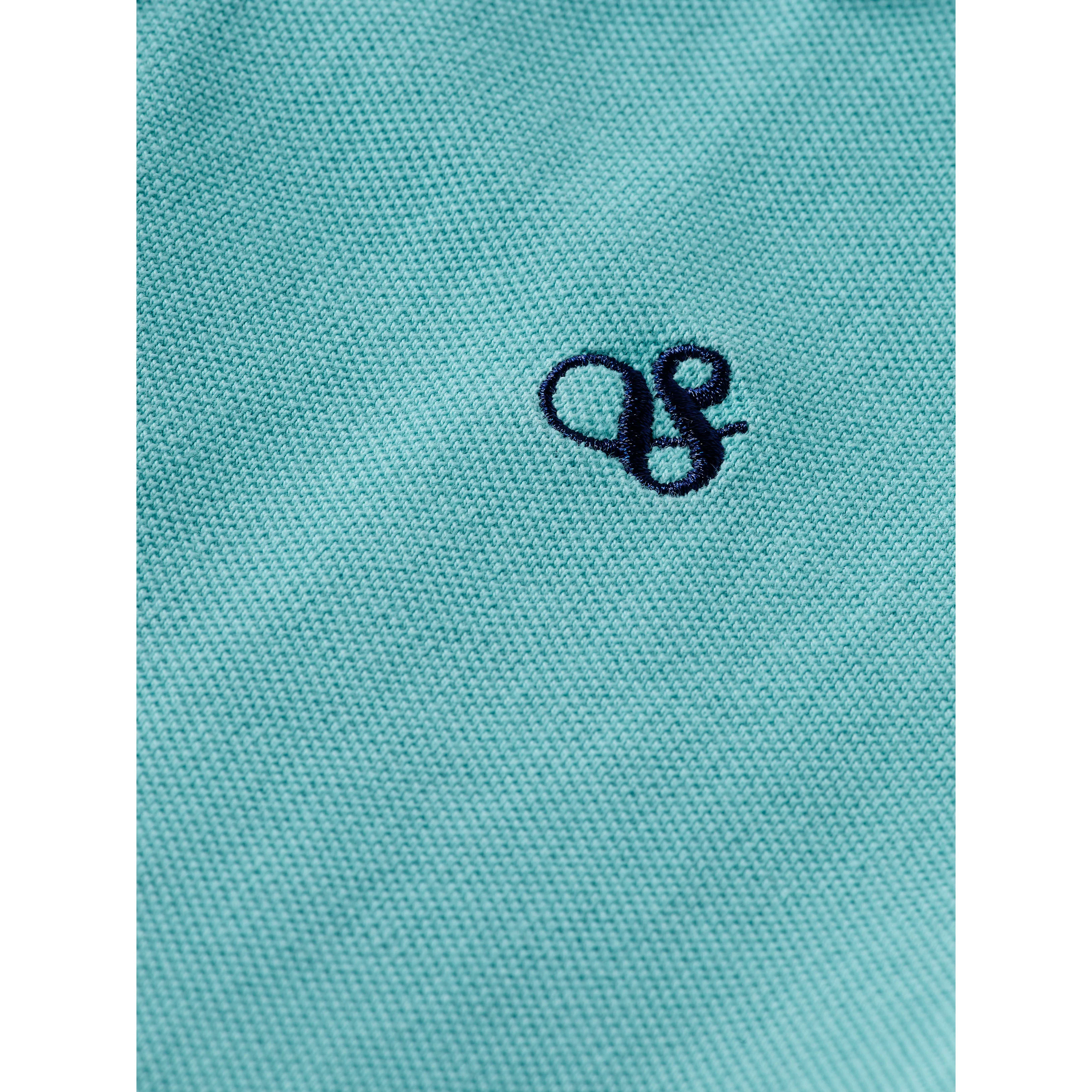 Scotch Shrunk Sea Blue Pique Polo - Image 2