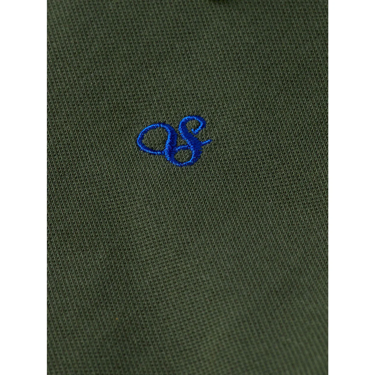 Scotch Shrunk  Seaweed Green Trimmed Pique Polo - Image 3
