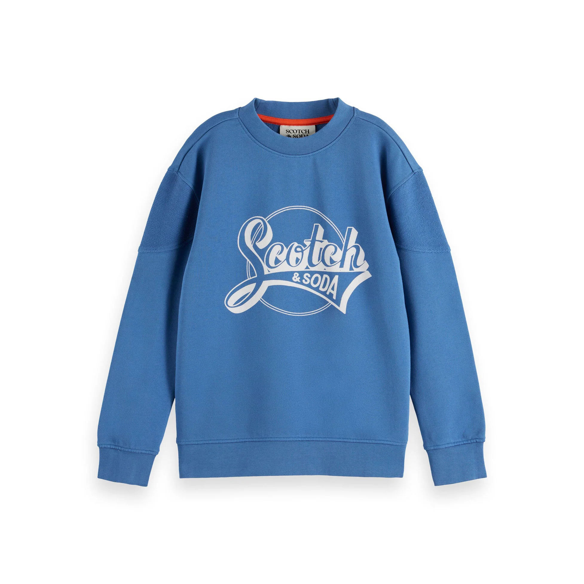 Scotch Shrunk Smart Blue Artwork Crewneck