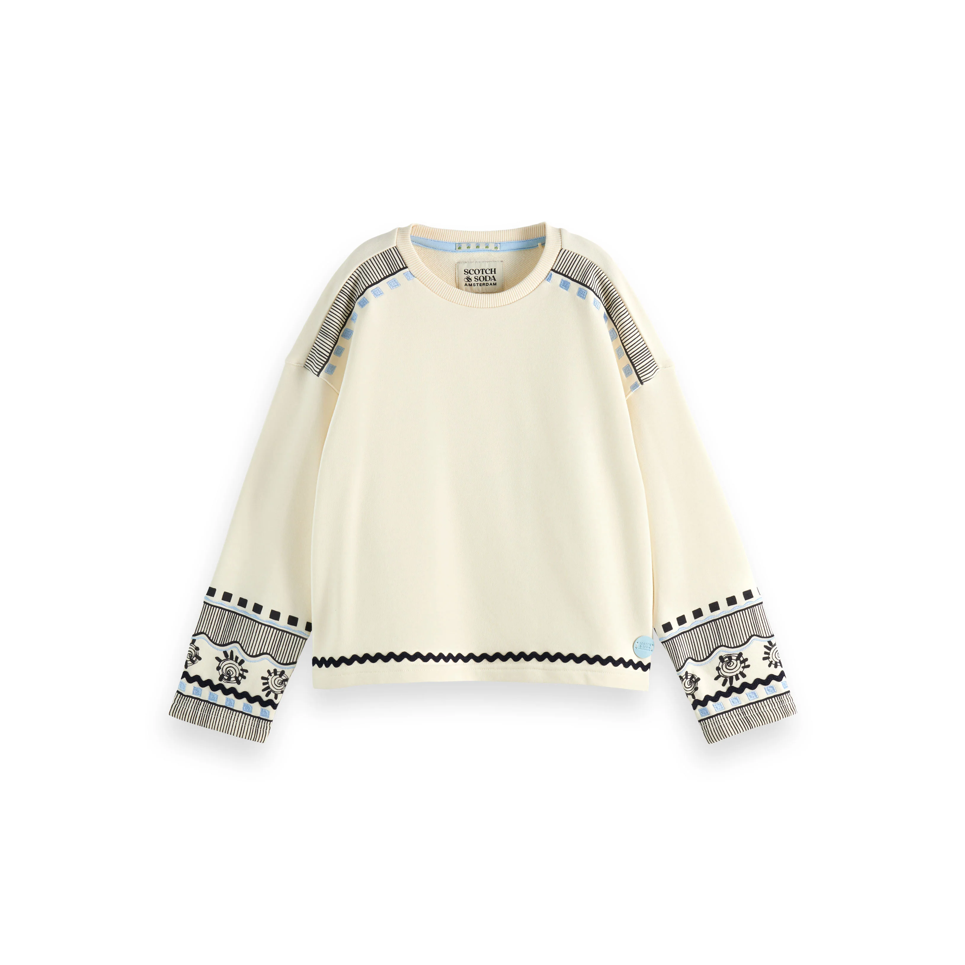 Scotch Shrunk Soft Ice Embroidered Crewneck