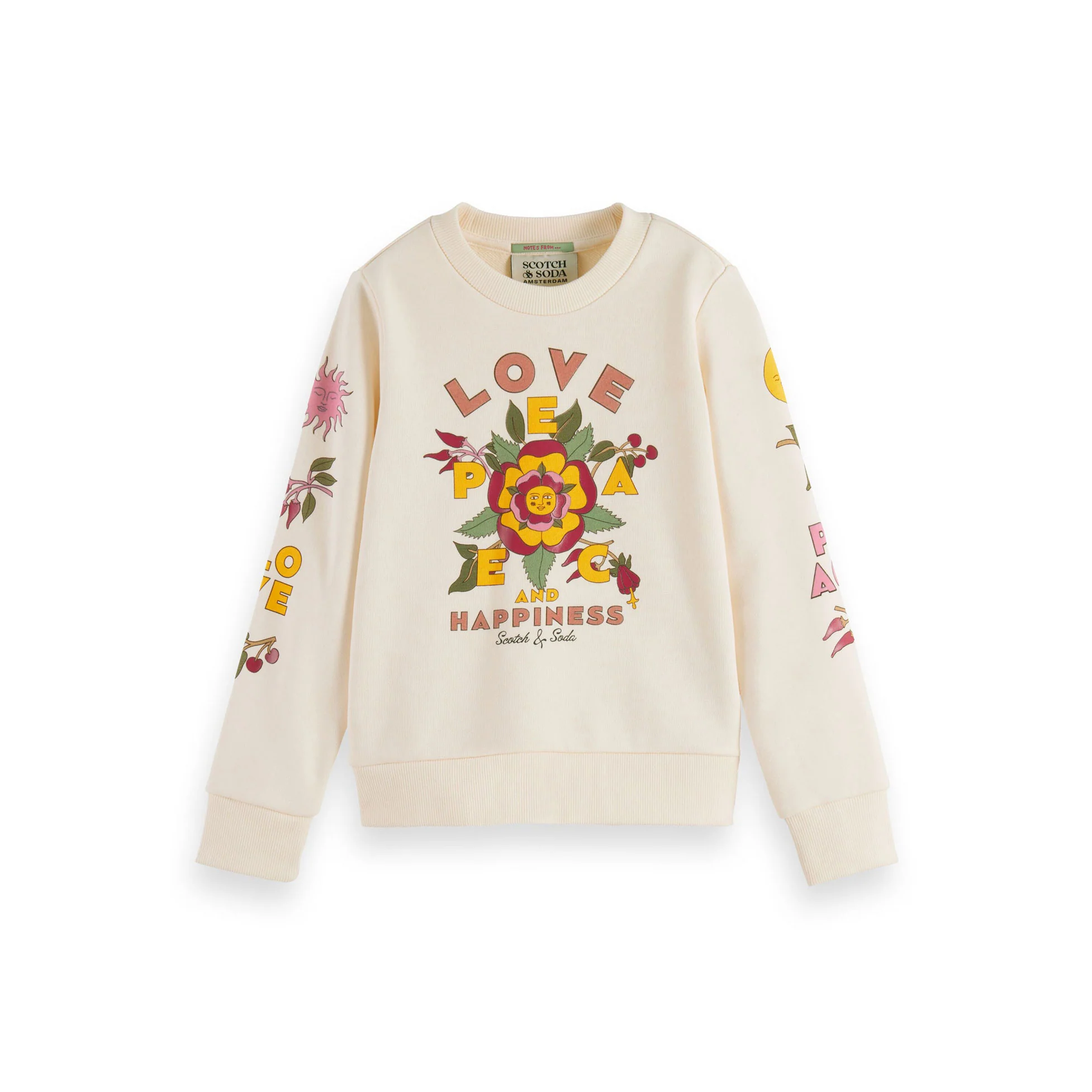 Scotch Shrunk Soft Ice Placed Artwork Crewneck