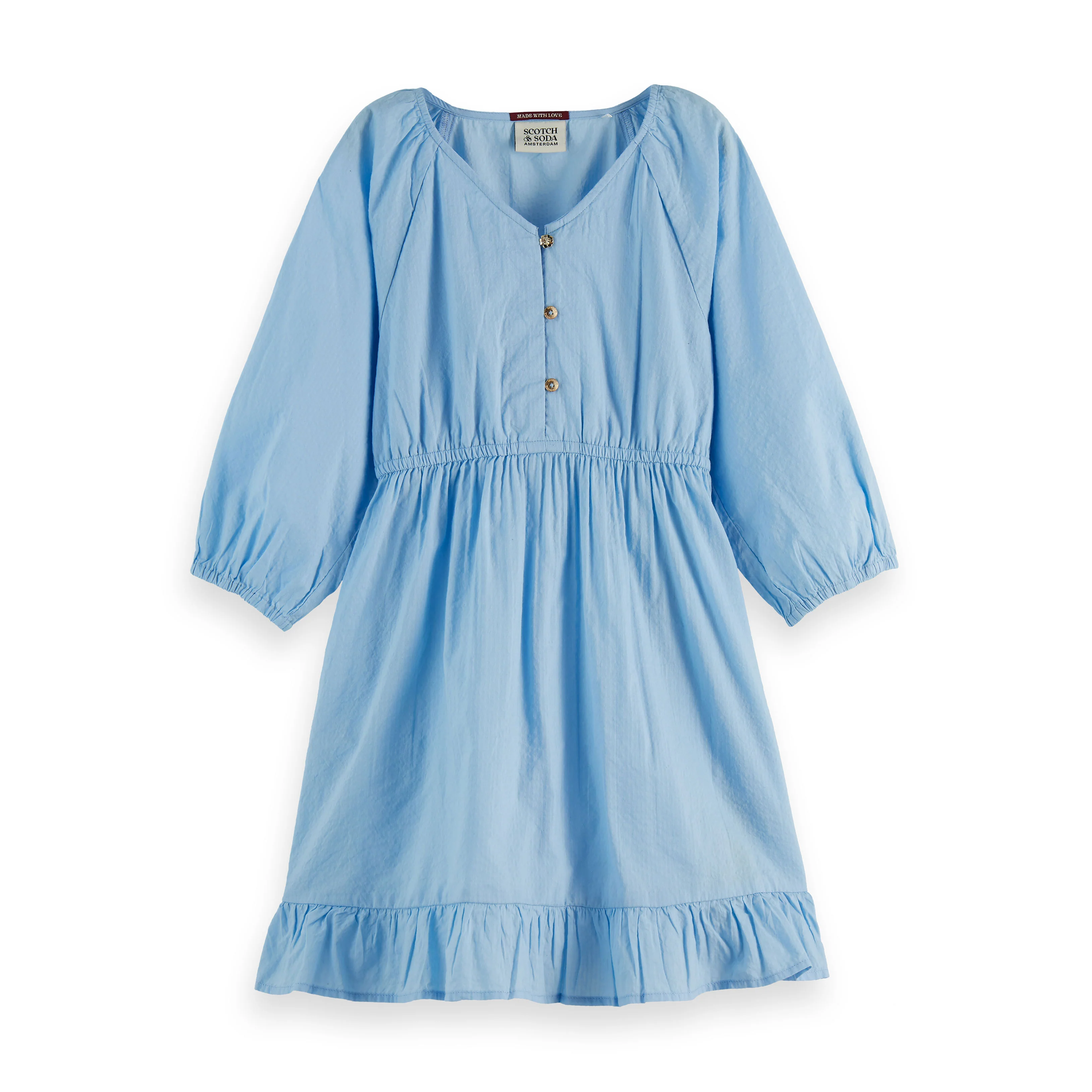 Scotch Shrunk Spring Blue Midi Dress