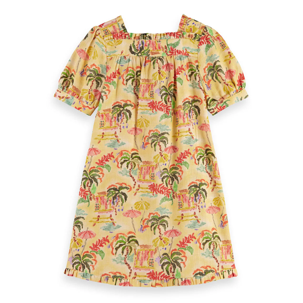 Scotch Shrunk  Sunshine Palms Allover Linen Blend Dress - Image 2