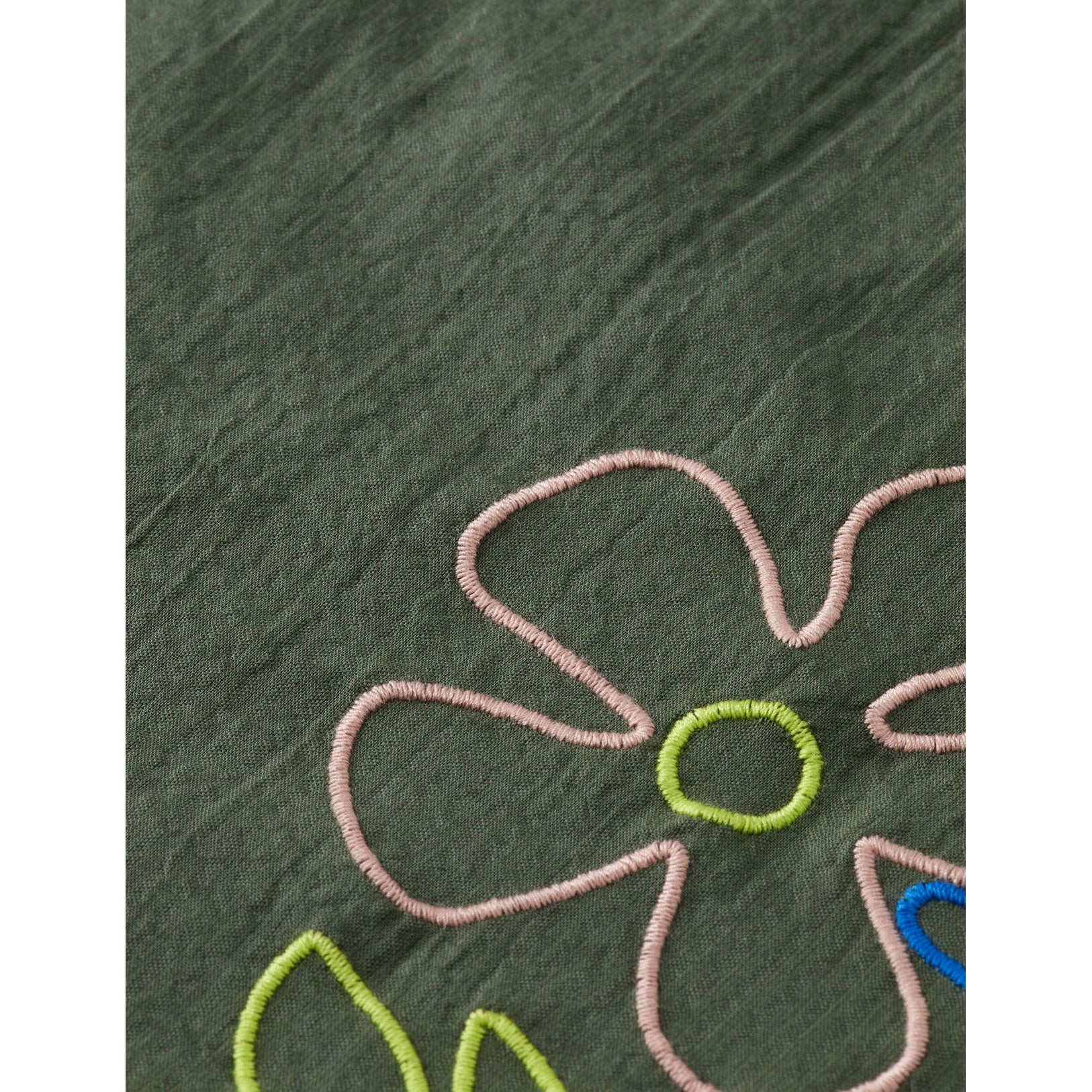 Scotch Shrunk Thyme Seersucker Embroidered Dress - Image 3