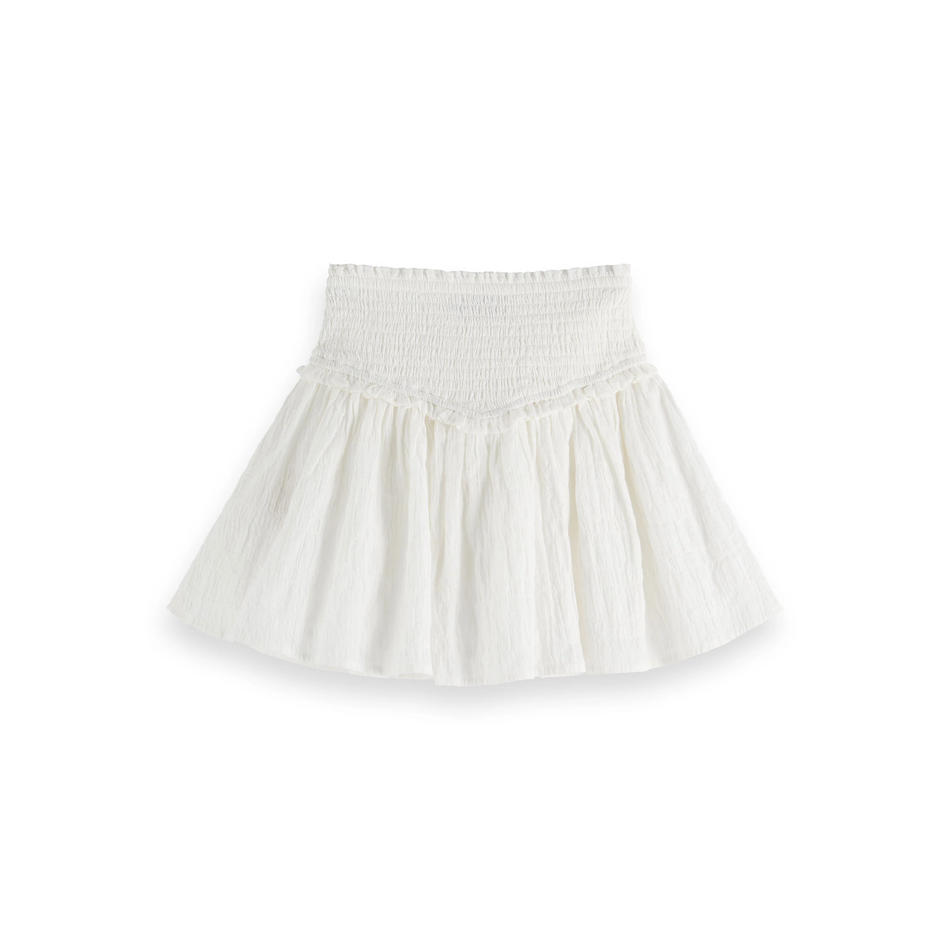 Scotch Shrunk White Smocked Skirt - Image 2