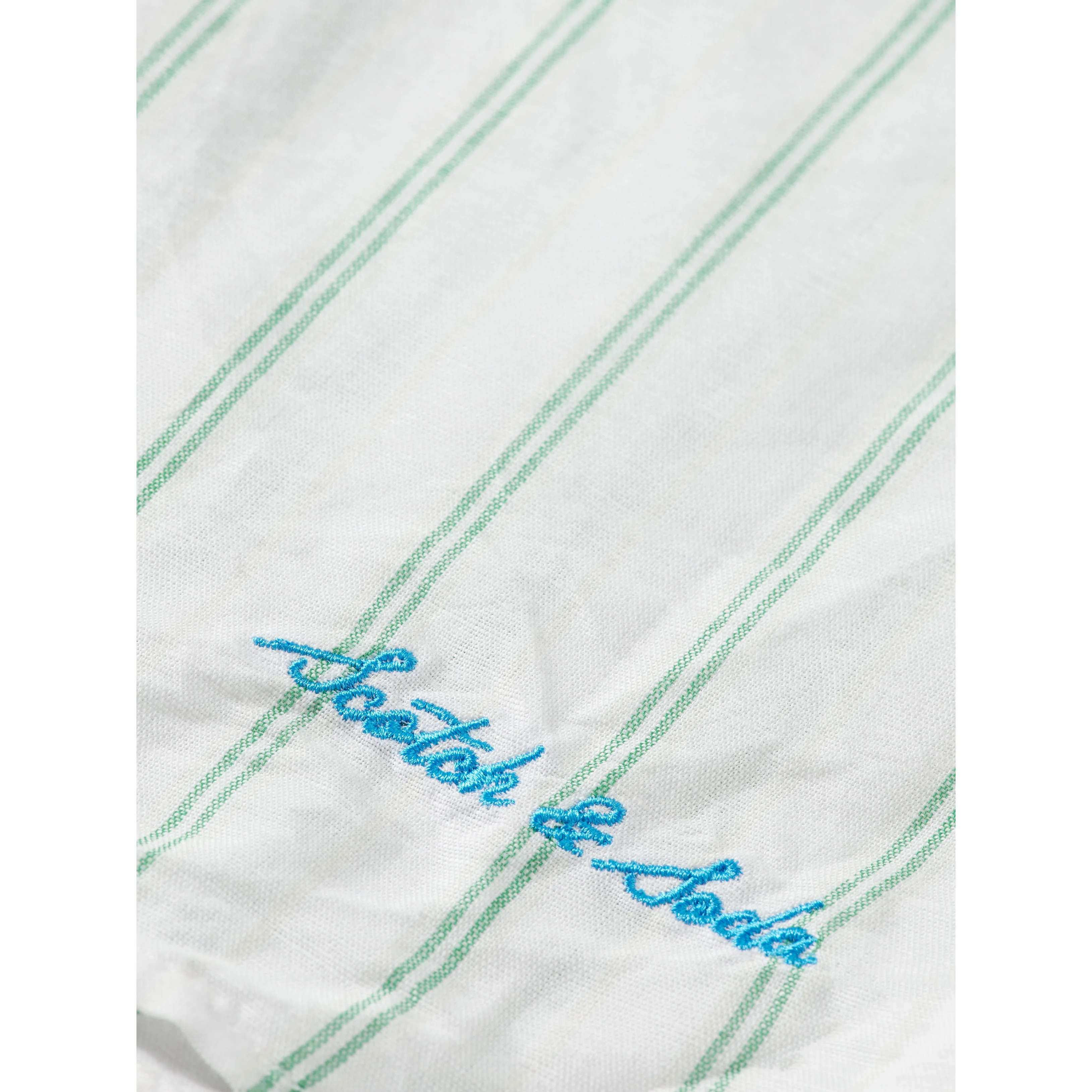 Scotch Shrunk White Stripe Linen Blend Shirt - Image 3