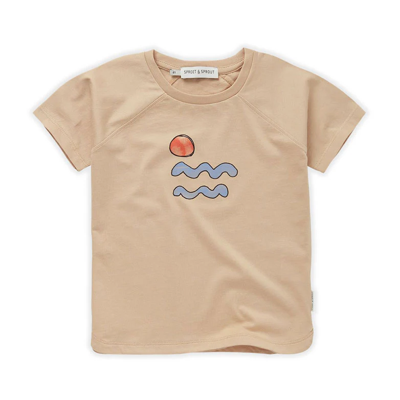 Sproet and Sprout Biscotti Raglan T- Shirt- Waves
