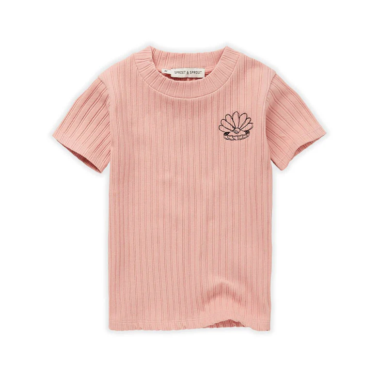 Sproet and Sprout Blossom Turtle Neck Top- Shell