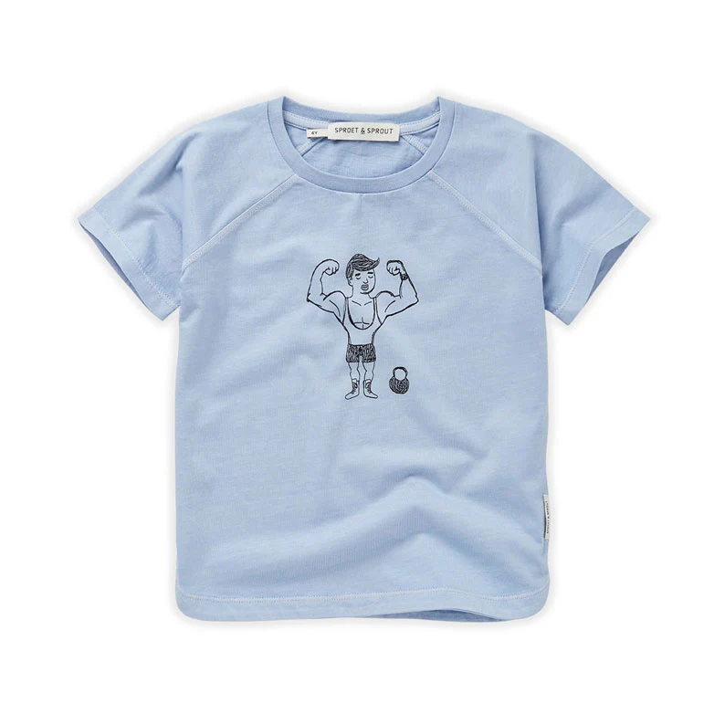 Sproet and Sprout Blue Mood Raglan T- Shirt- Muscle