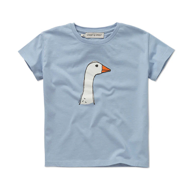 Sproet and Sprout Misty Blue Goose Tee
