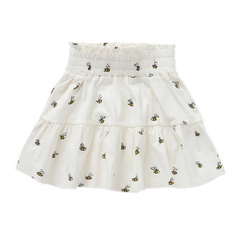 Sproet and Sprout Off White Beez Print Smock Skirt