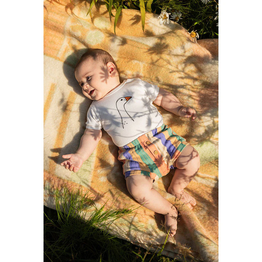 Sproet and Sprout Off White Goose Rib Romper - Image 2