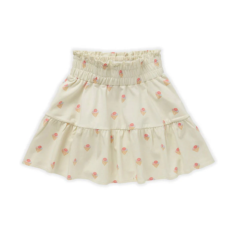 Sproet and Sprout Pear Smock Skirt- Ice Cream Print